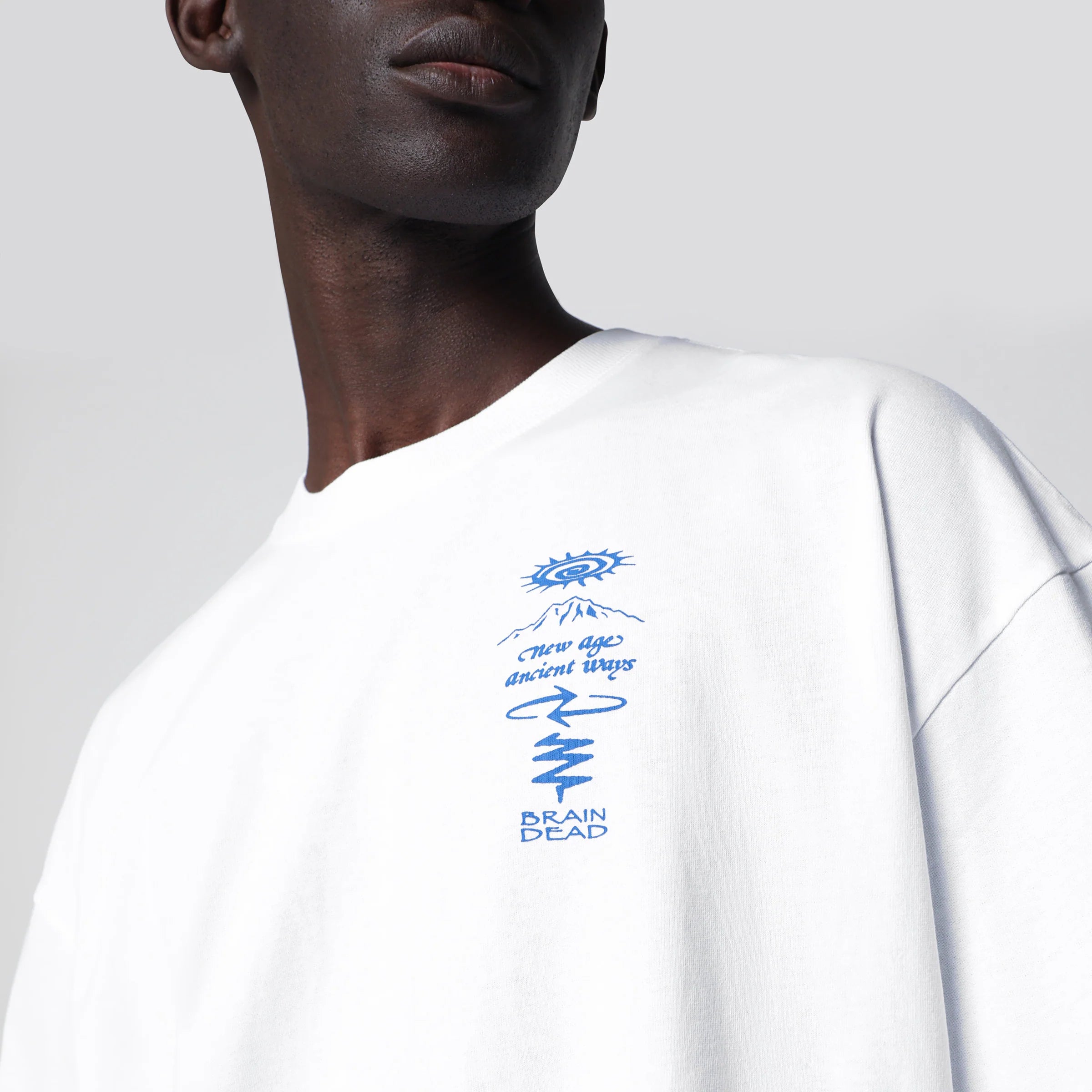Brain Dead White T-shirt with logo prints