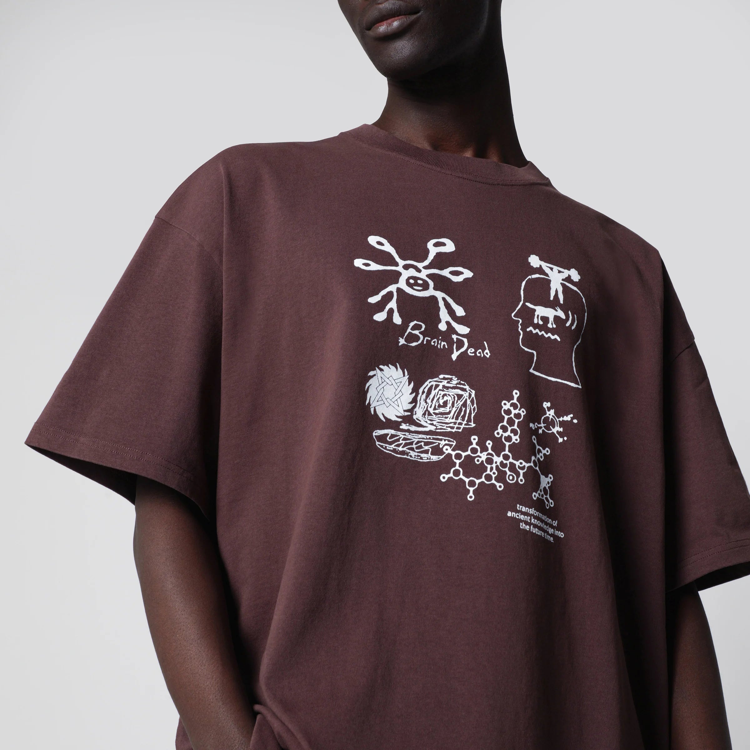 Brain Dead Cotton T-shirt with logo prints