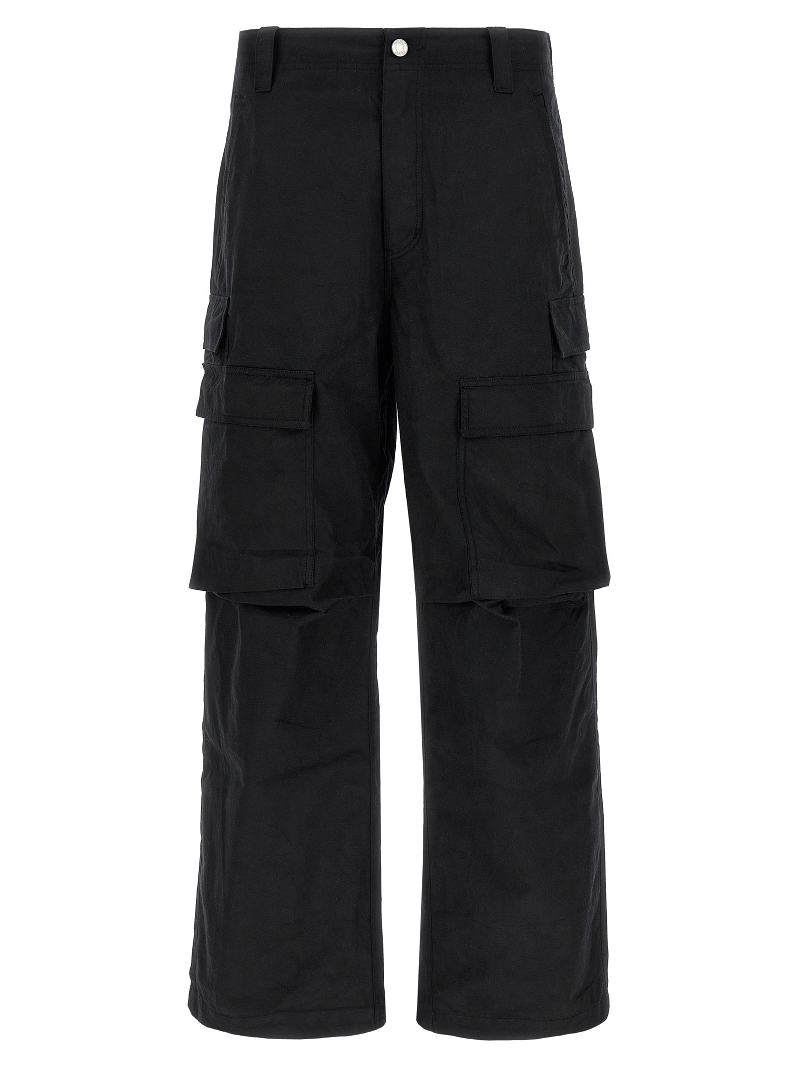 Purple Woven Cargo Pants