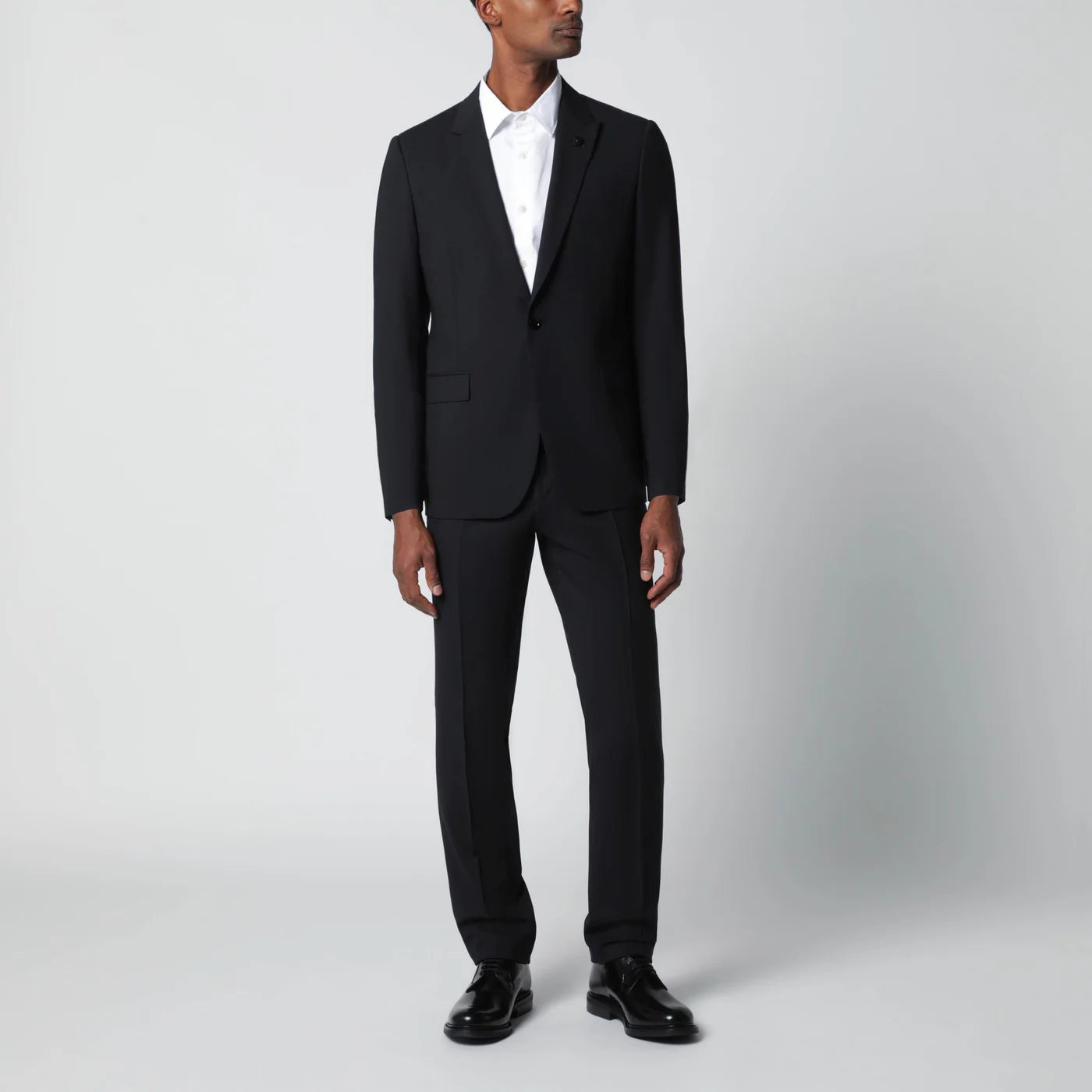 Lardini Blue single-breasted wool-blend suit