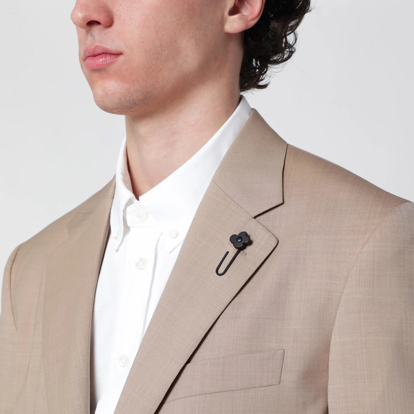 Lardini Beige single-breasted linen suit