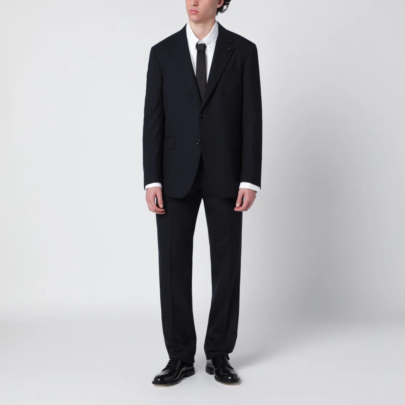 Lardini Blue pinstripe wool single-breasted suit