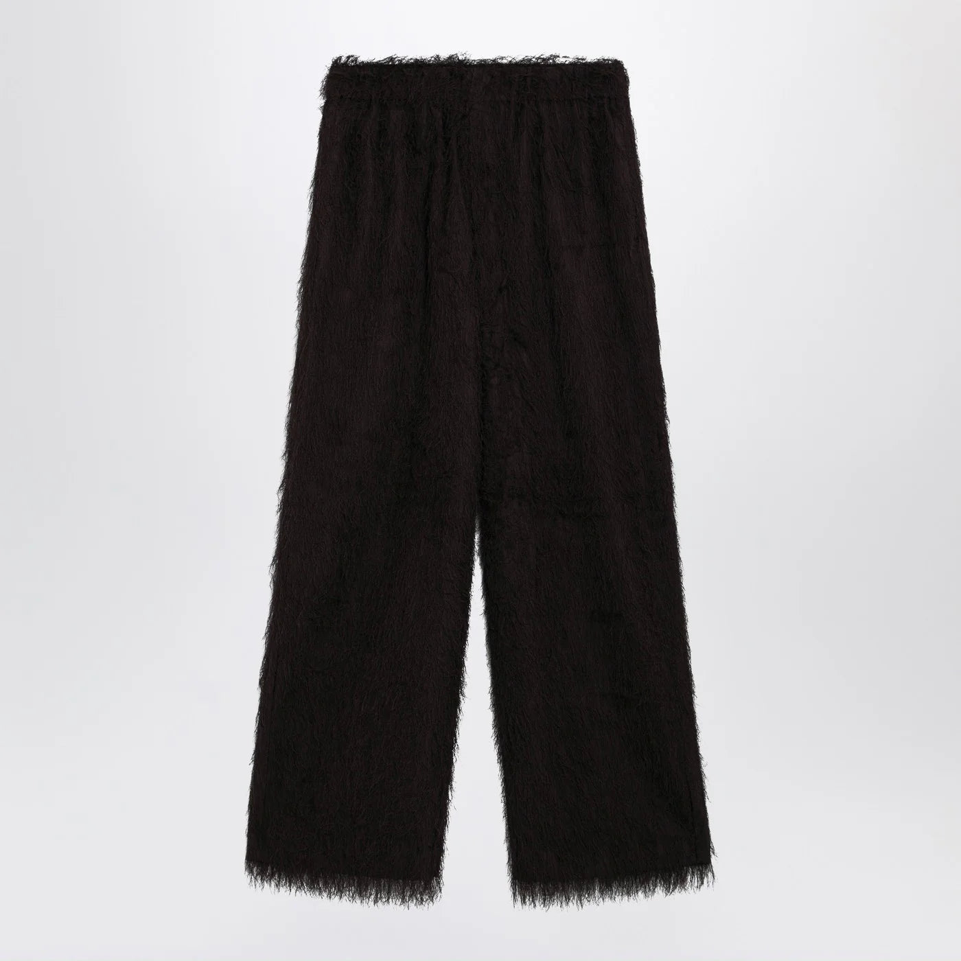 The Frankie Shop Dark brown fringed trousers