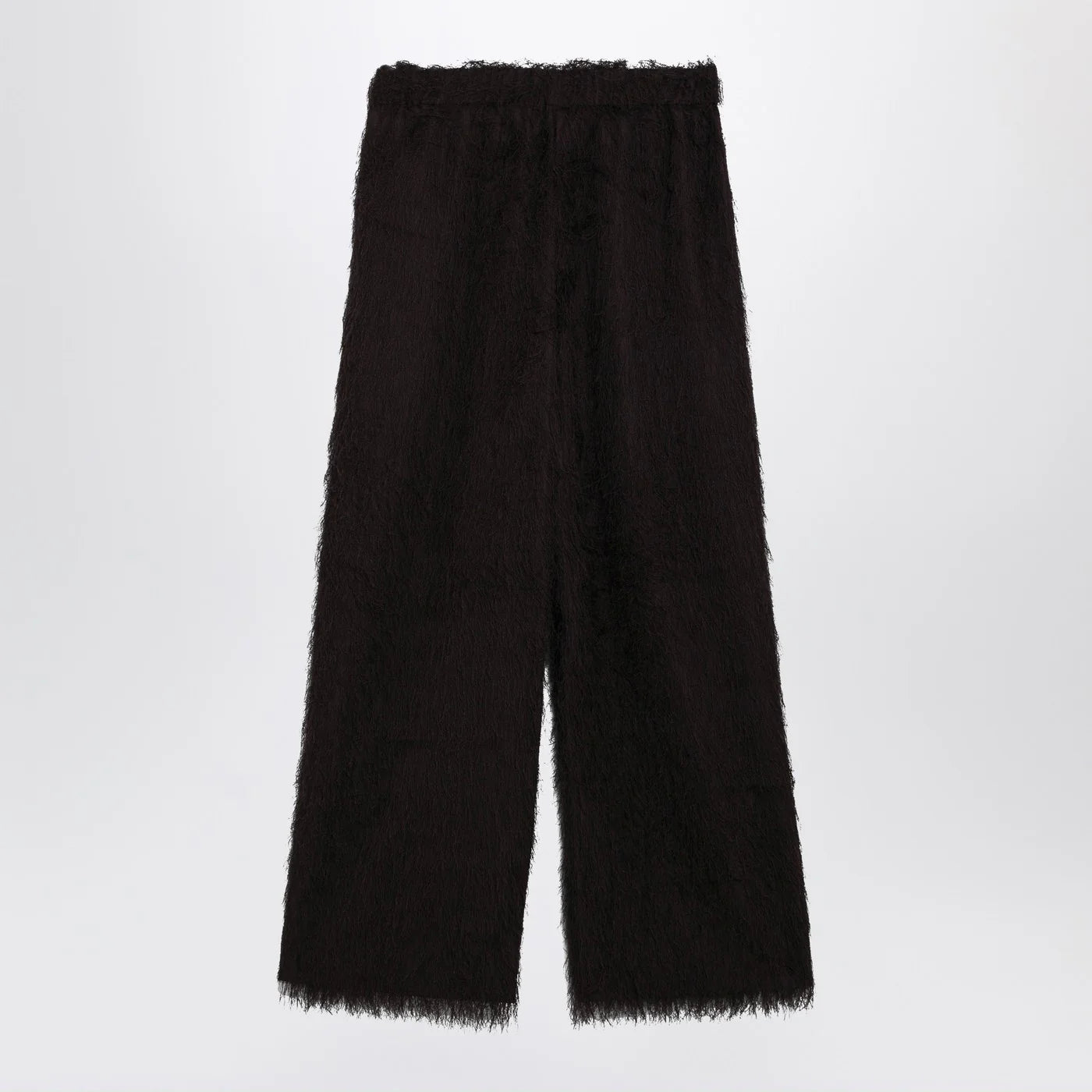 The Frankie Shop Dark brown fringed trousers