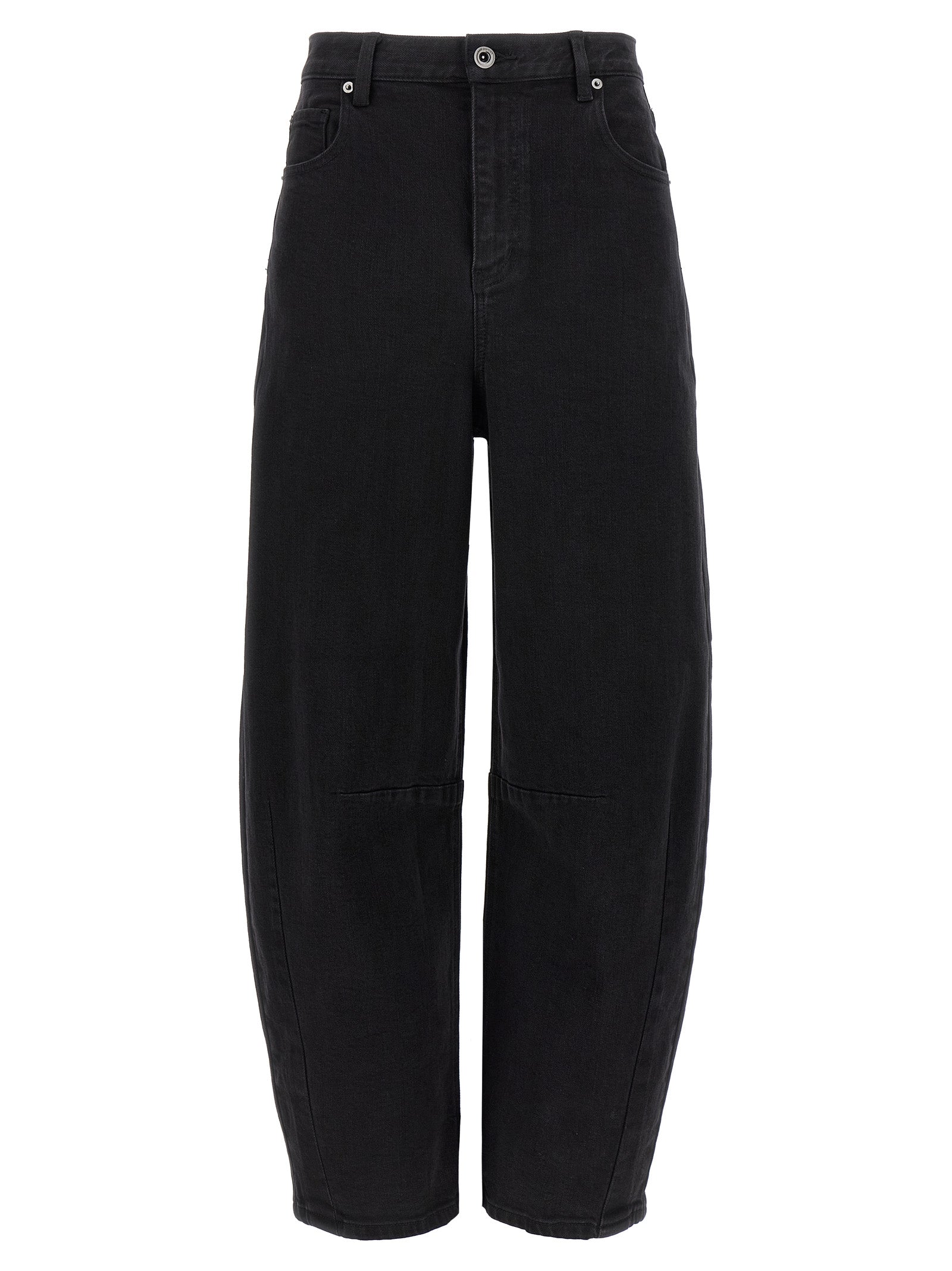 Self-Portrait Black Barrel Leg Jeans