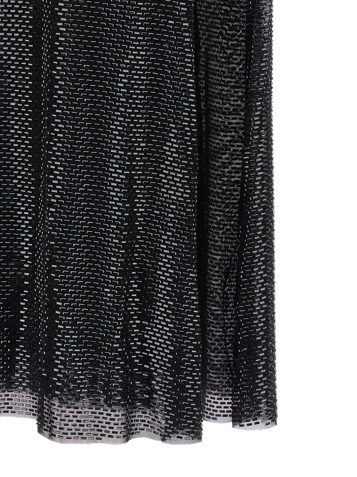 Self-Portrait Black Rhinestone Draped Maxi Dress