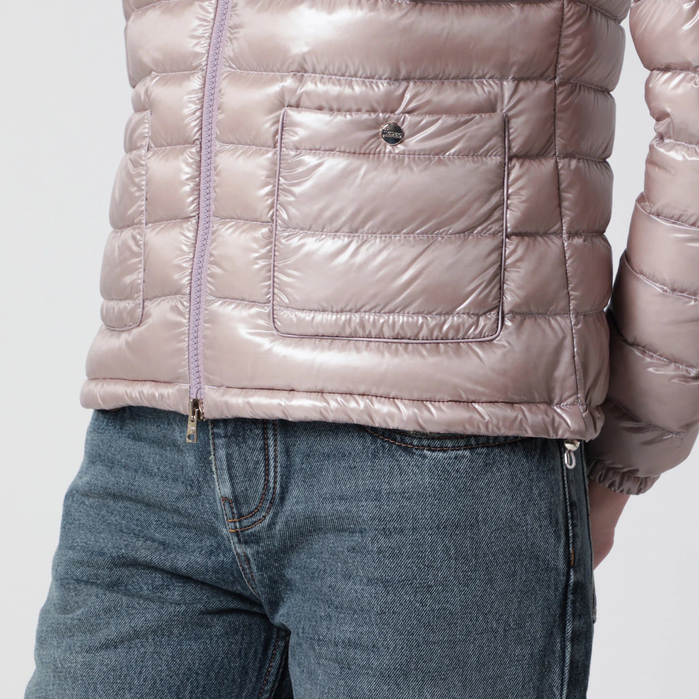 HERNO Ultralight Nylon Bomber Powder Pink