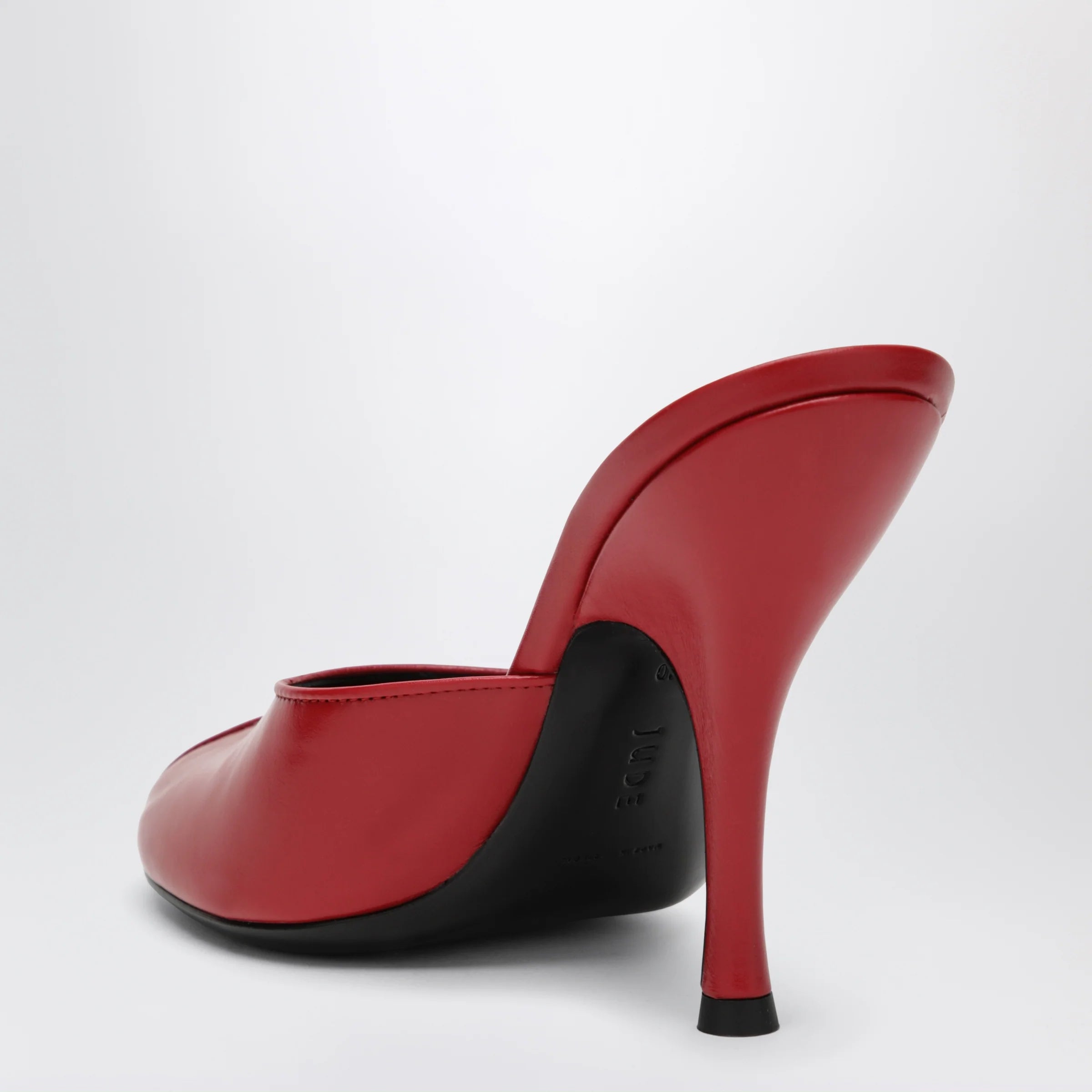 Jude Red Leather Date Mule