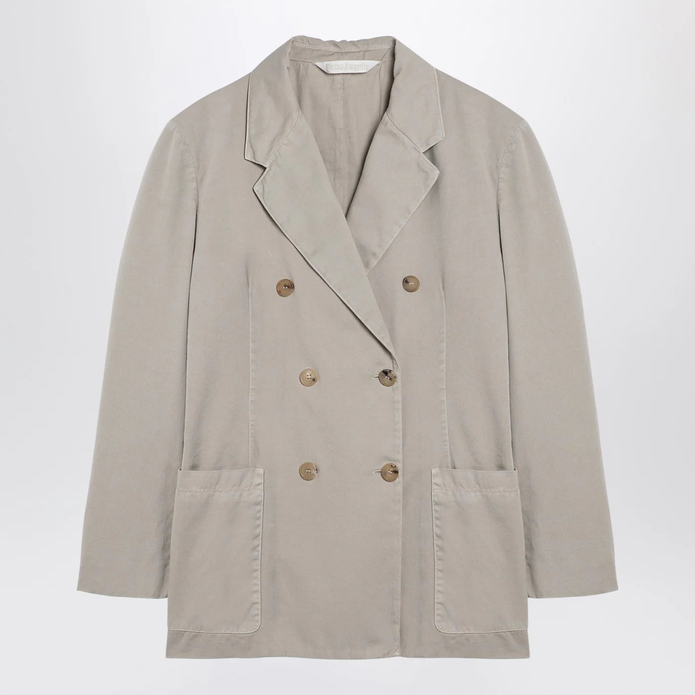 Palm Angels Beige double-breasted cotton jacket