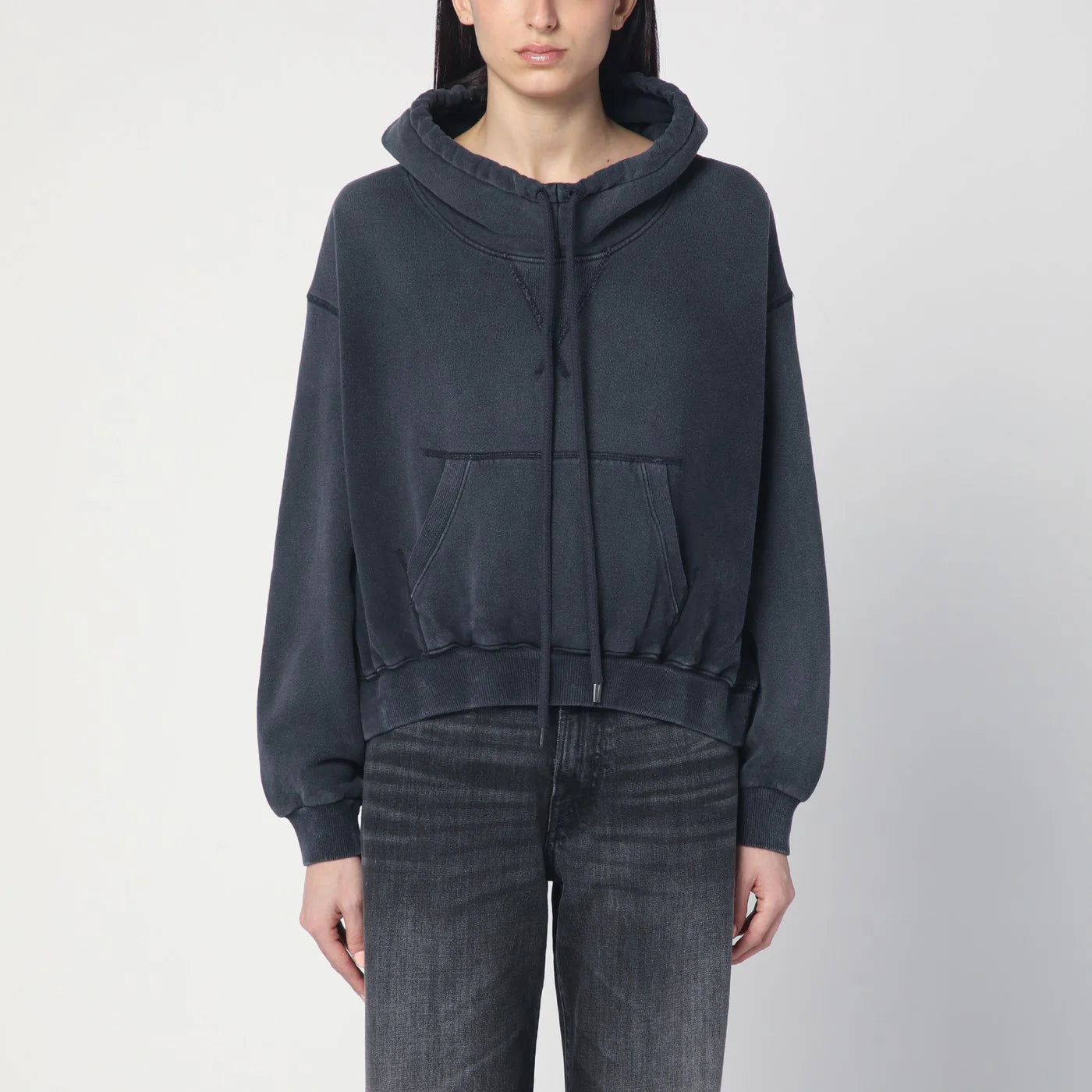 R13 Faded navy blue sweatshirt in cotton