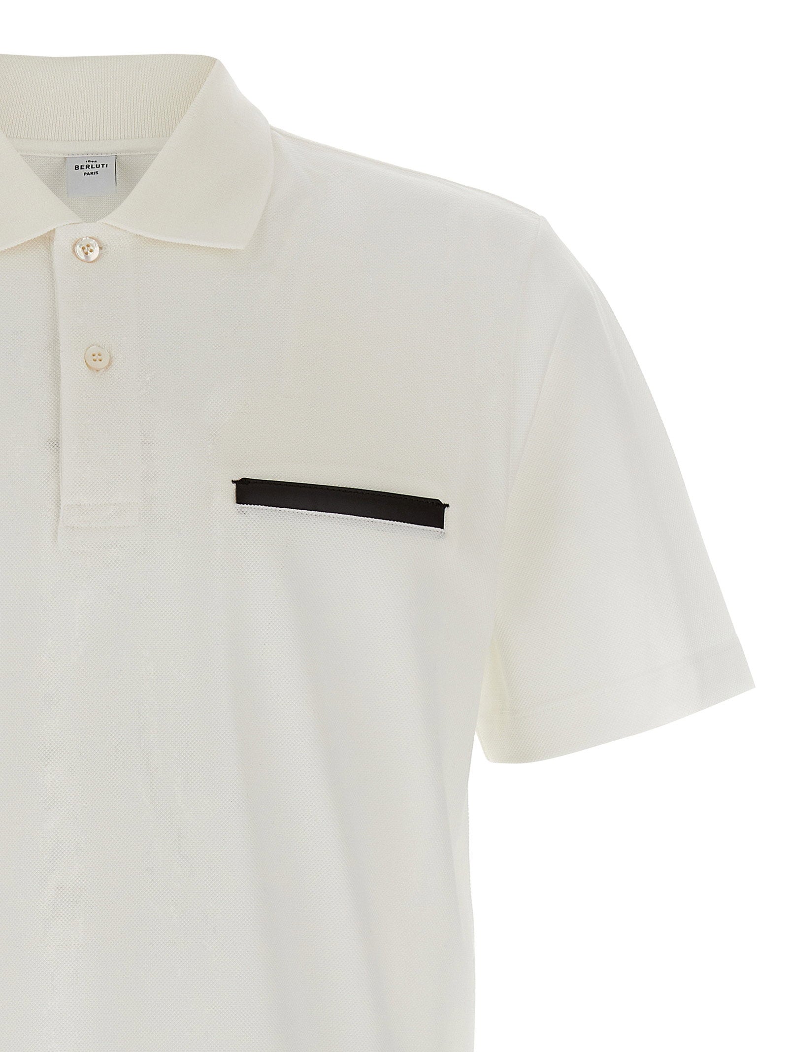 Berluti Leather Tab Polo Shirt