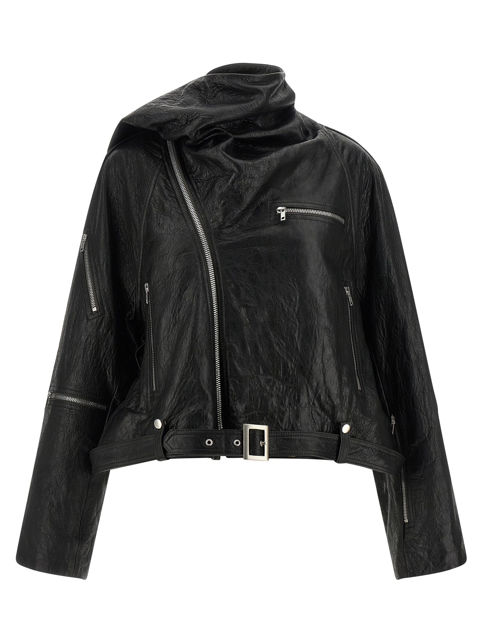 Rick Owens Cropped Scarf Flight Jacket