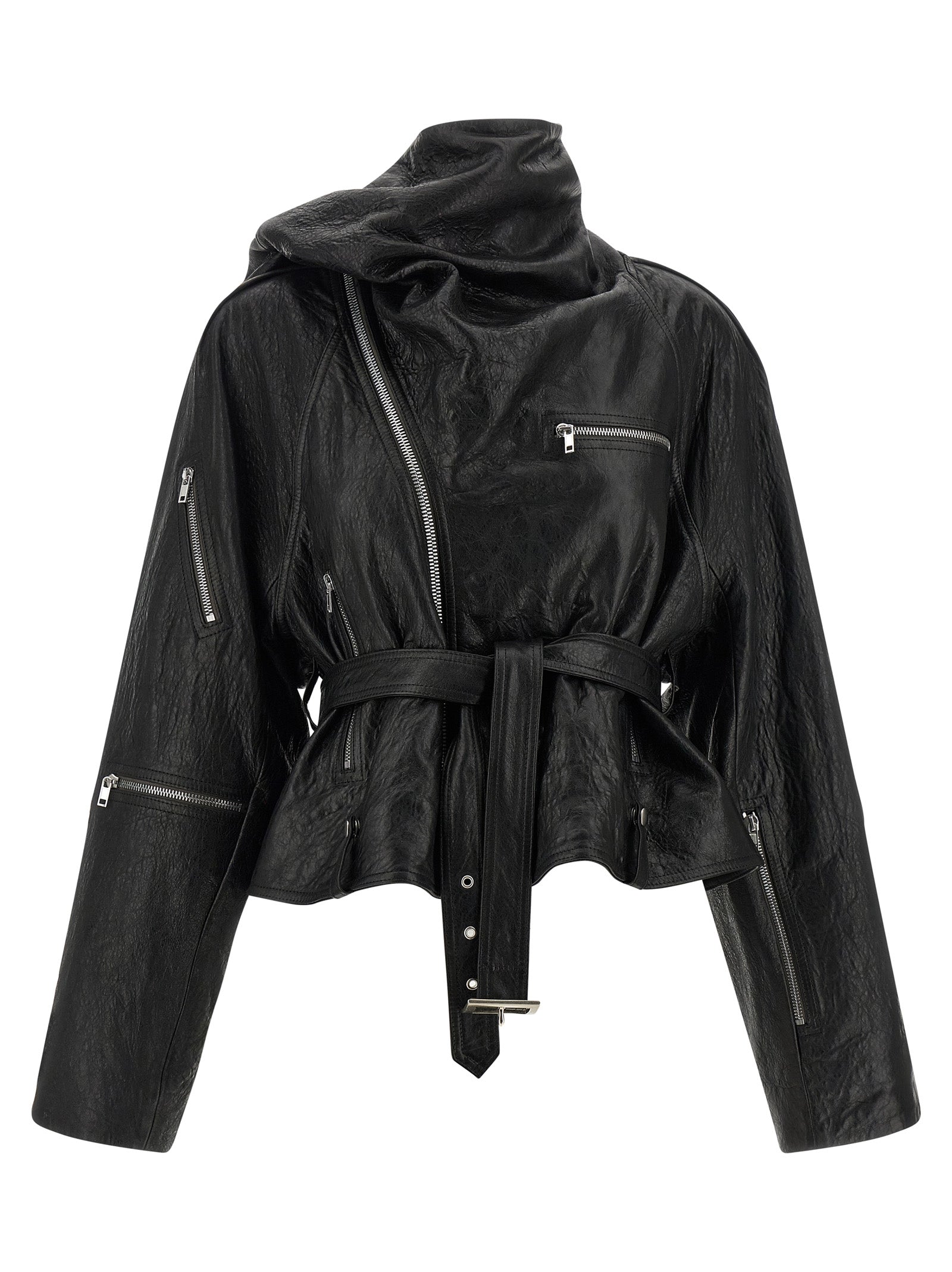 Rick Owens Cropped Scarf Flight Jacket