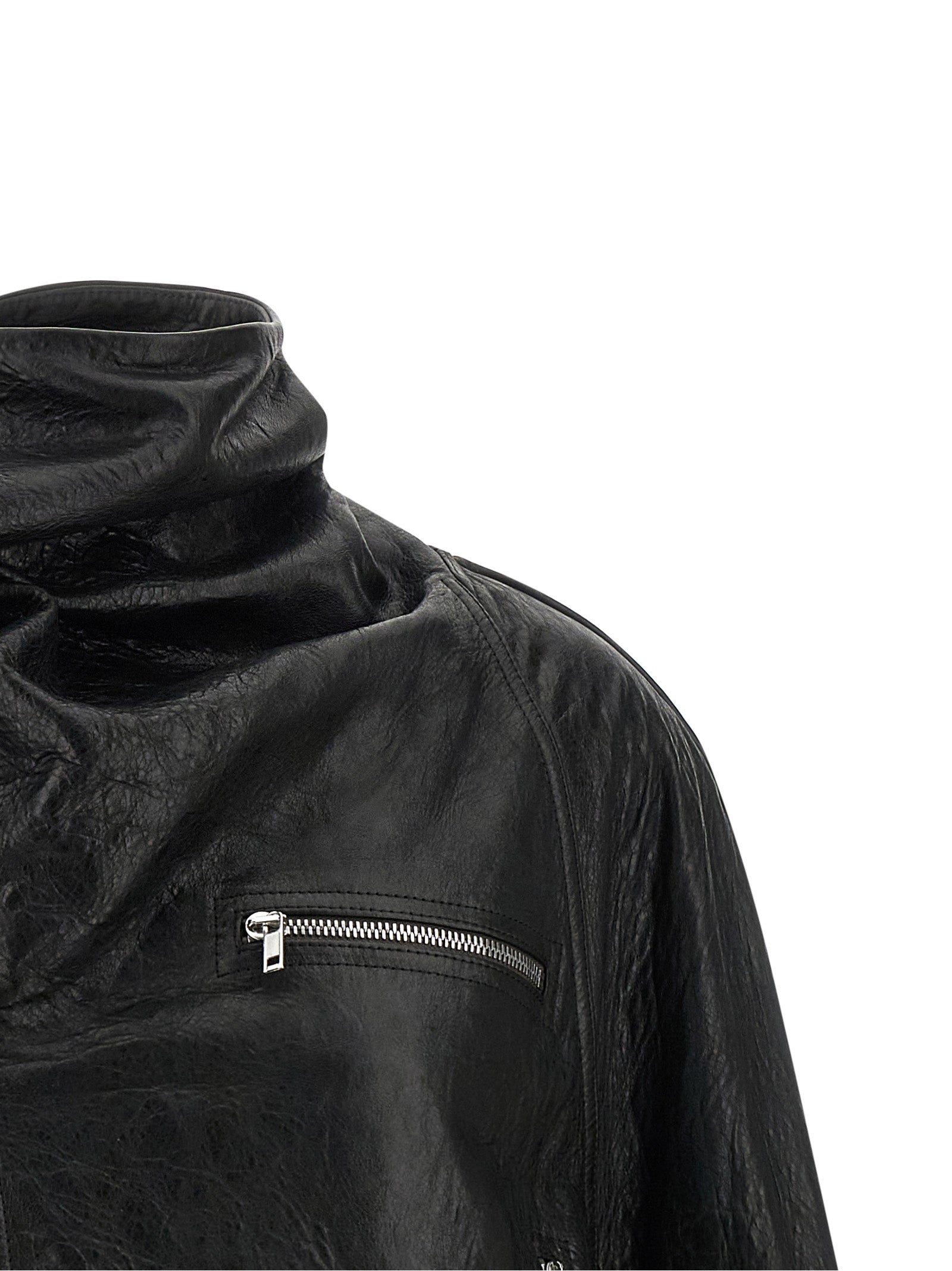 Rick Owens Cropped Scarf Flight Jacket