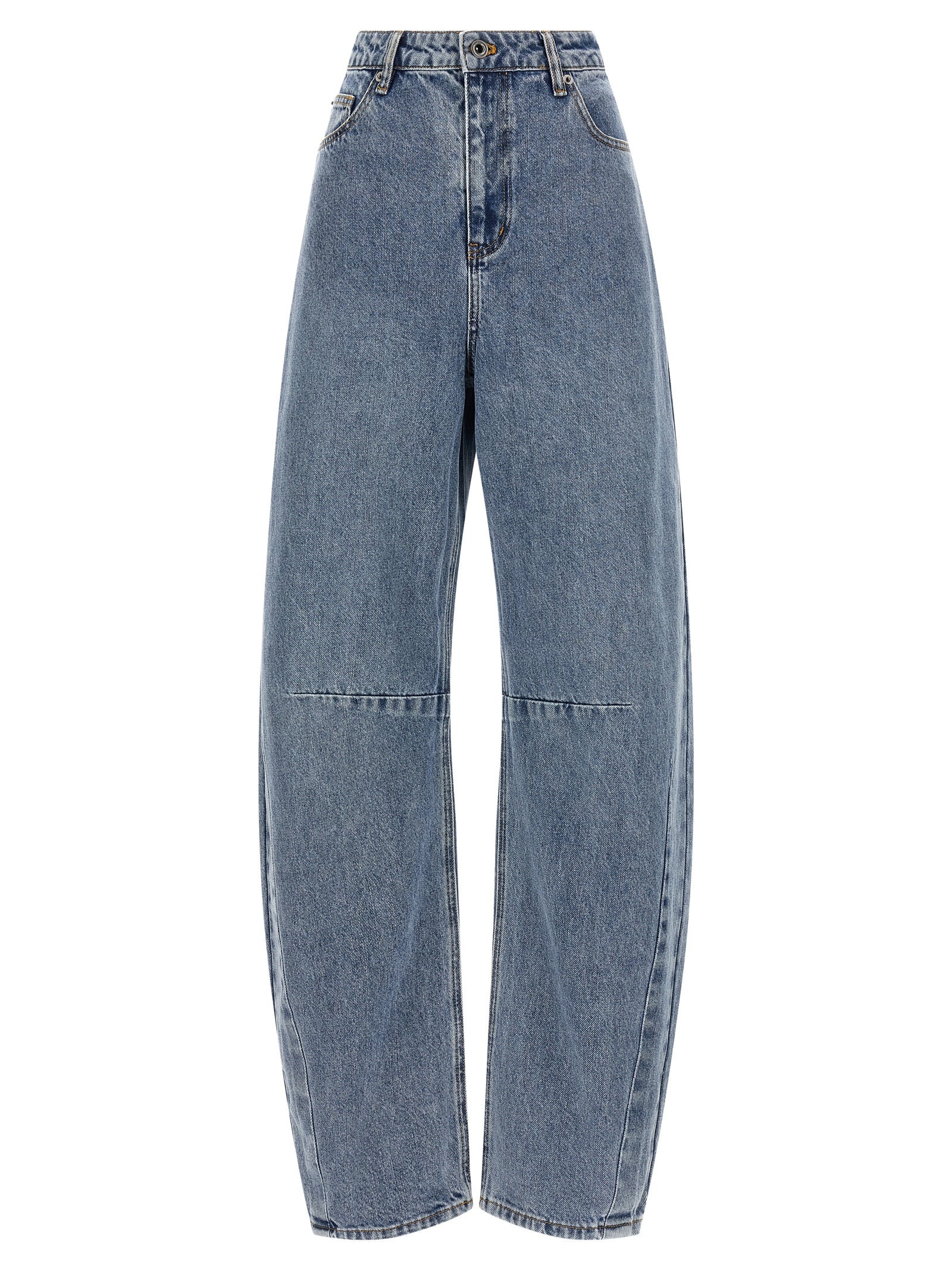 Self-Portrait Blue Barrel Leg Jeans