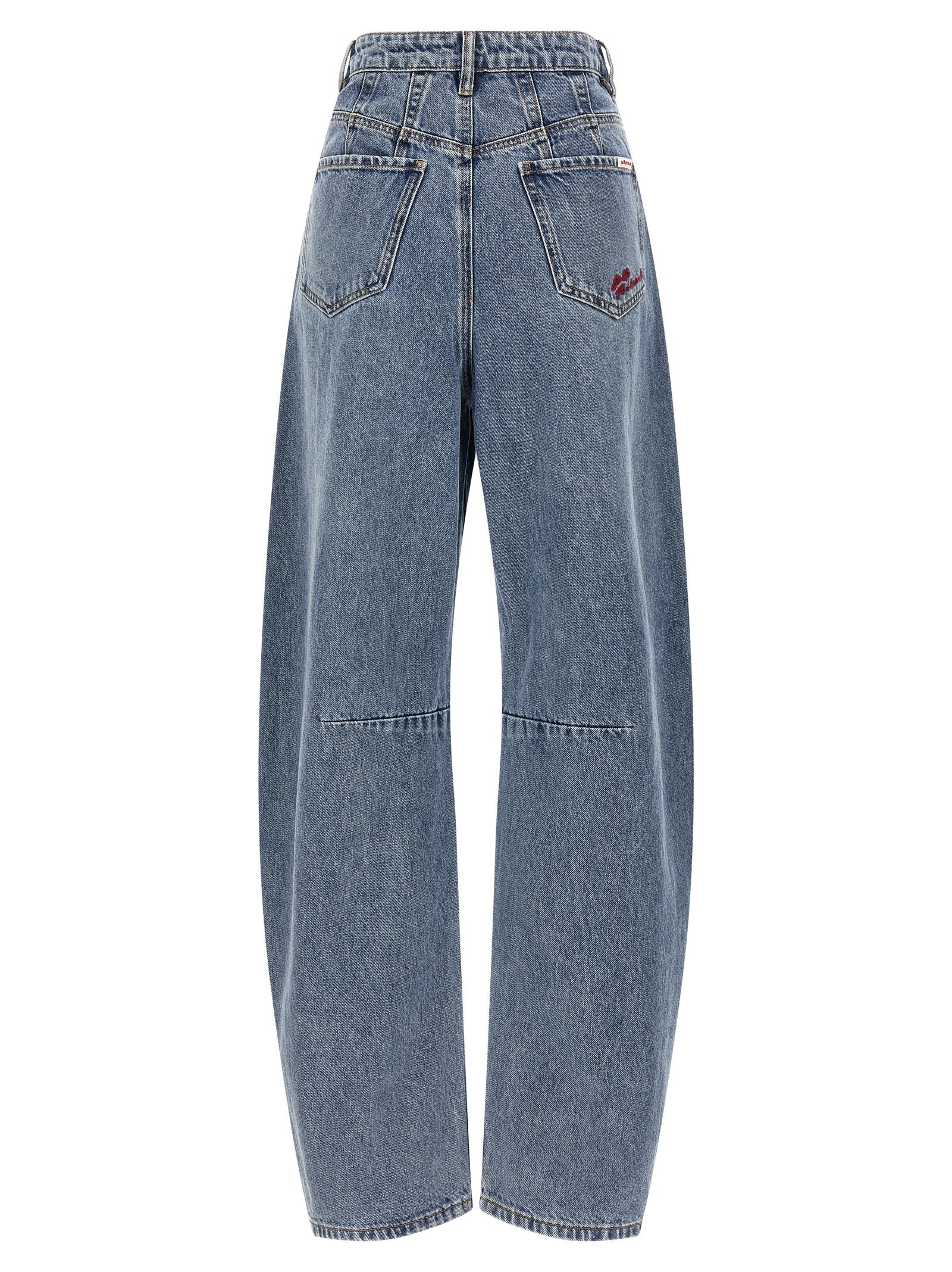 Self-Portrait Blue Barrel Leg Jeans