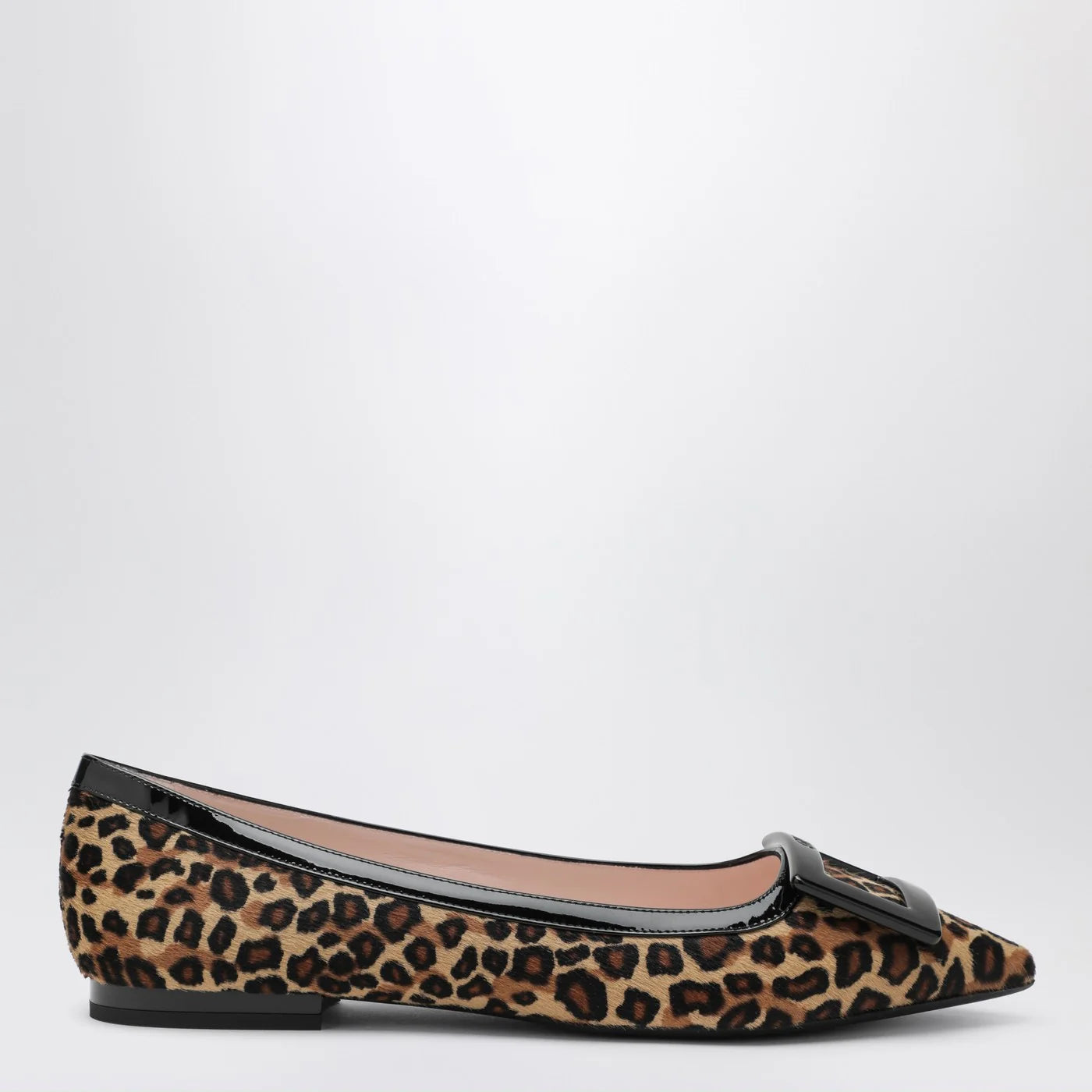 ROGER VIVIER Gommettine ballerina leopard print pony skin