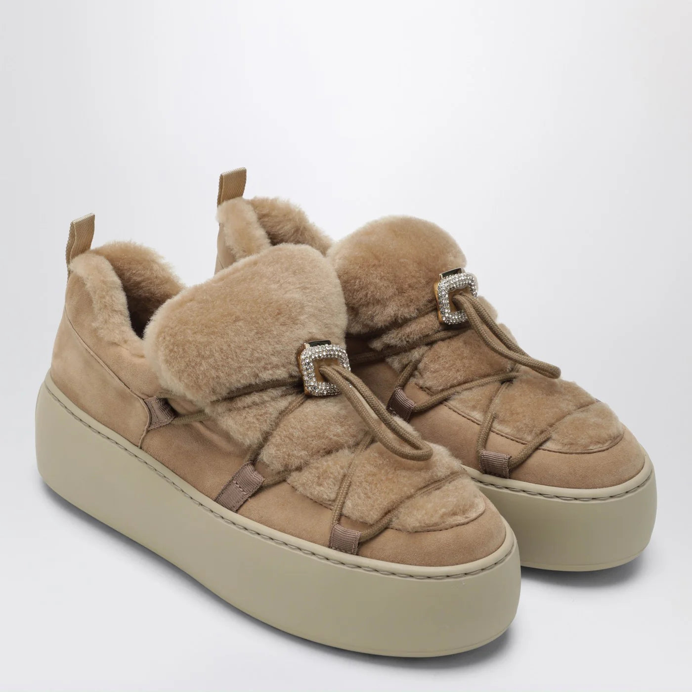 ROGER VIVIER Brown Viv' Up suede sneaker