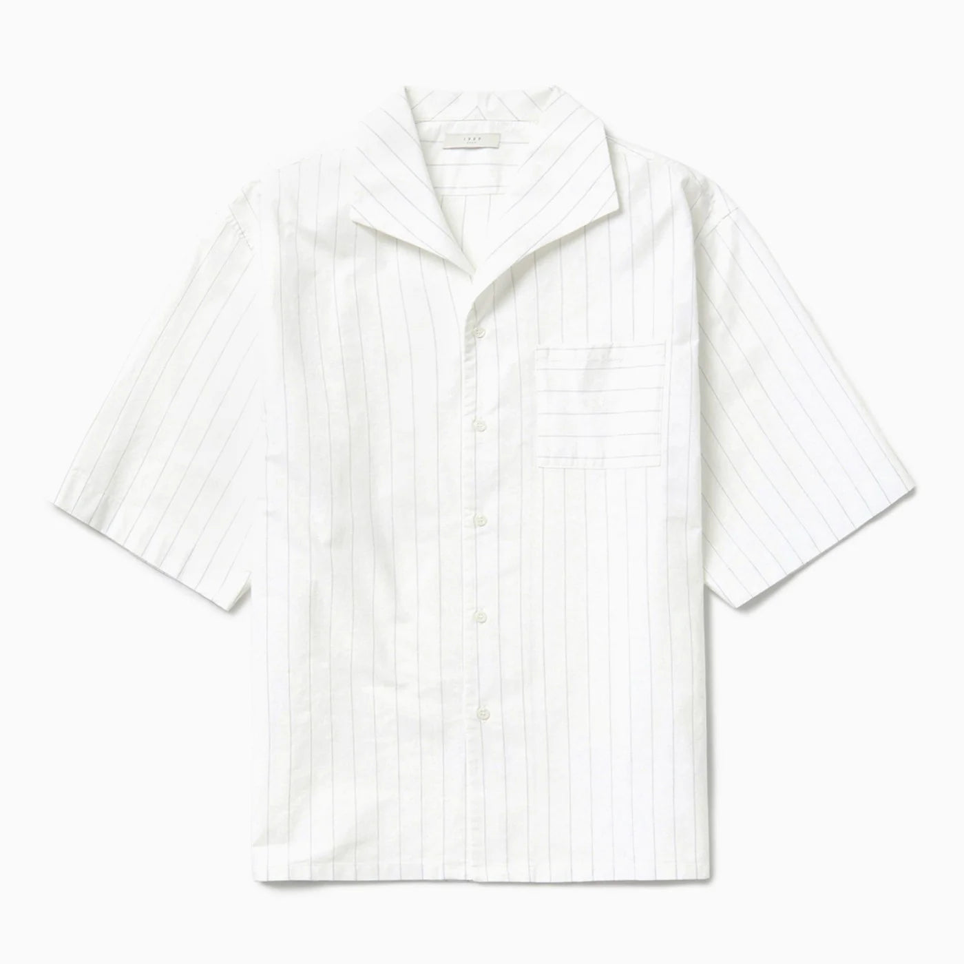 1989 STUDIO Wihite striped Bowling shirt