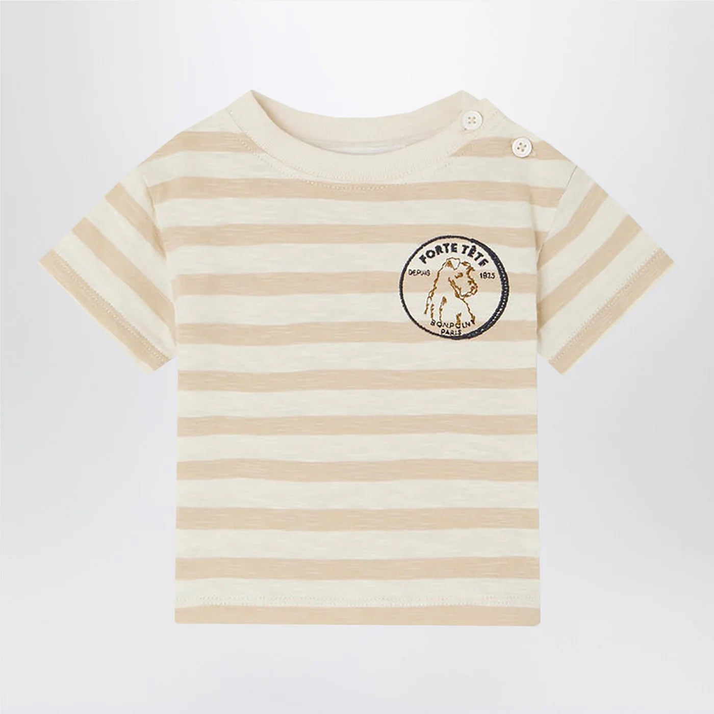 Bonpoint Gaye beige striped T-shirt