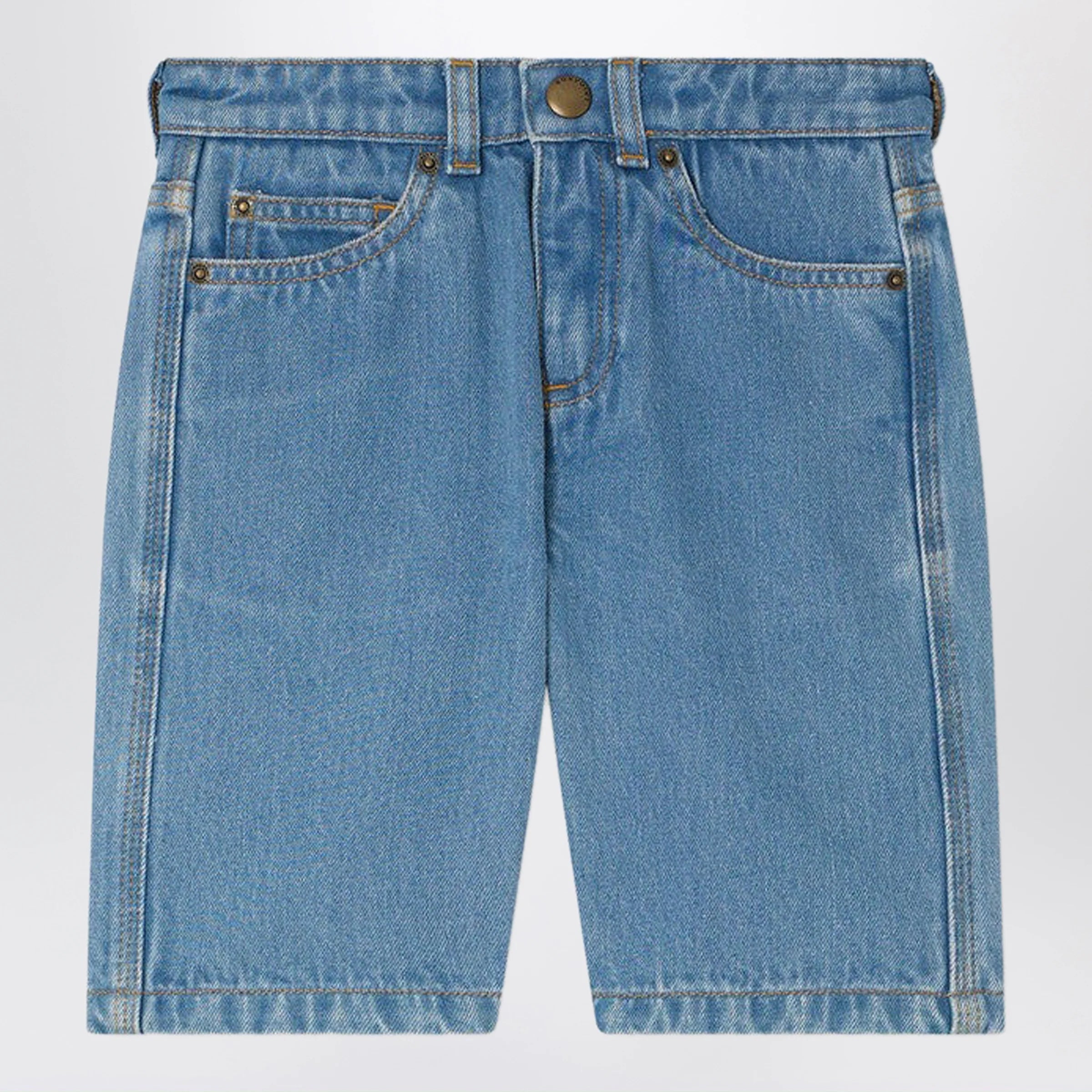 Bonpoint Elvio blue denim bermuda shorts