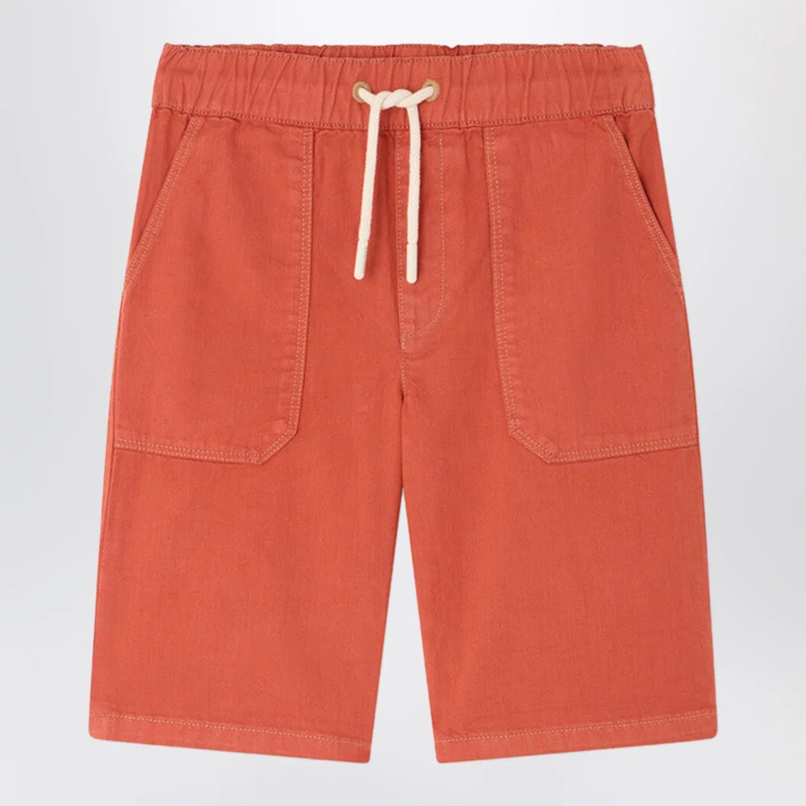 Bonpoint Syl grenadine red bermuda shorts