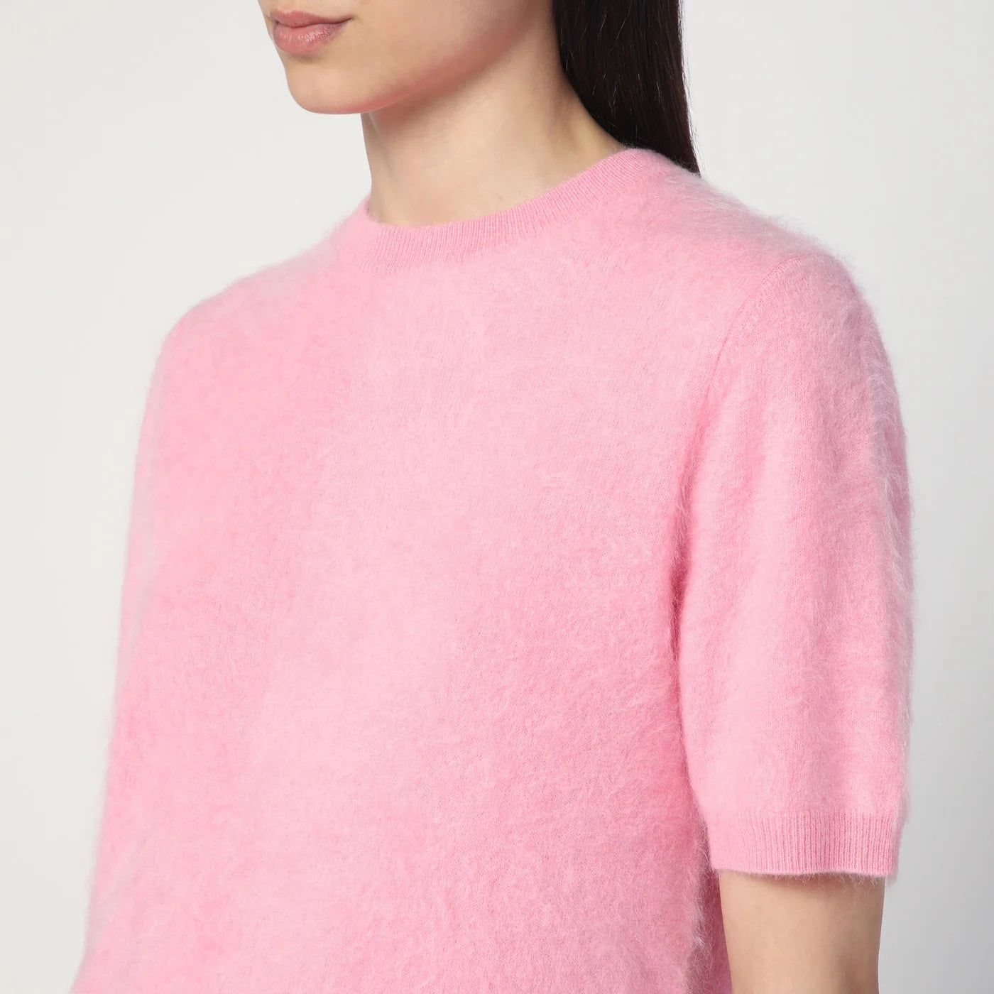 Soft Goat Pink brushed cashmere sweater