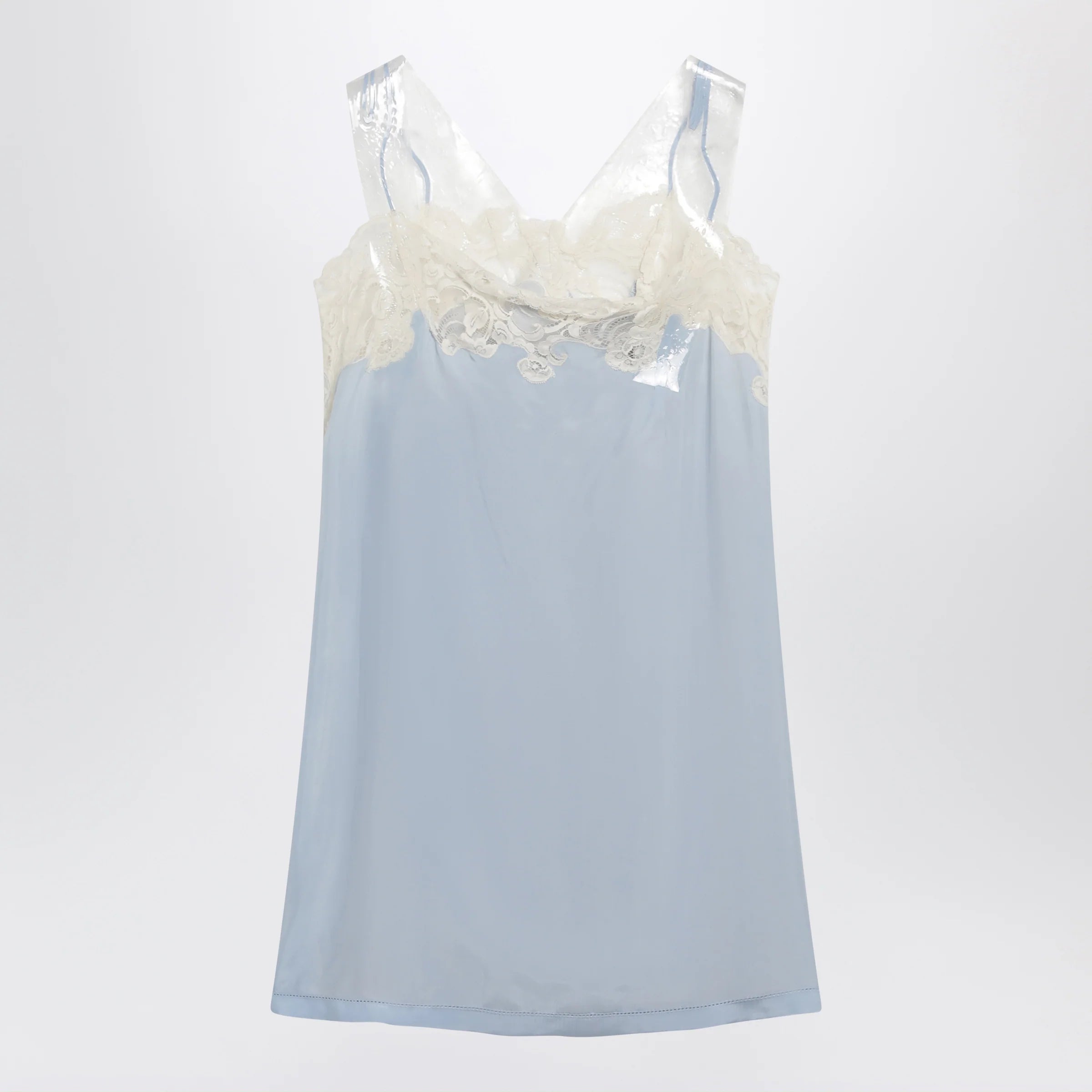 Maison Margiela Taped slip dress in cupro light blue