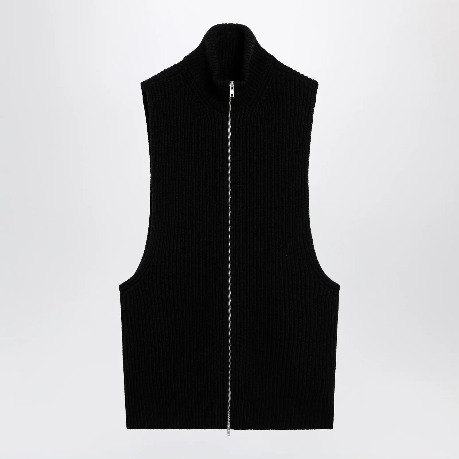 MM6 Maison Margiela Black wool zip vest