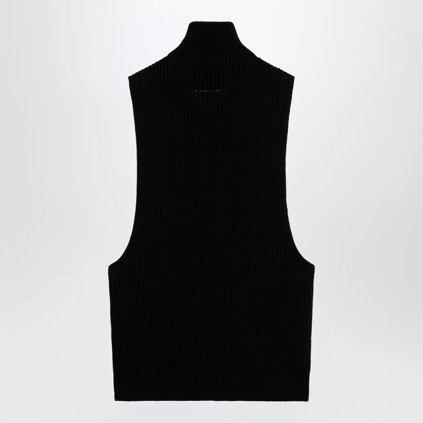MM6 Maison Margiela Black wool zip vest