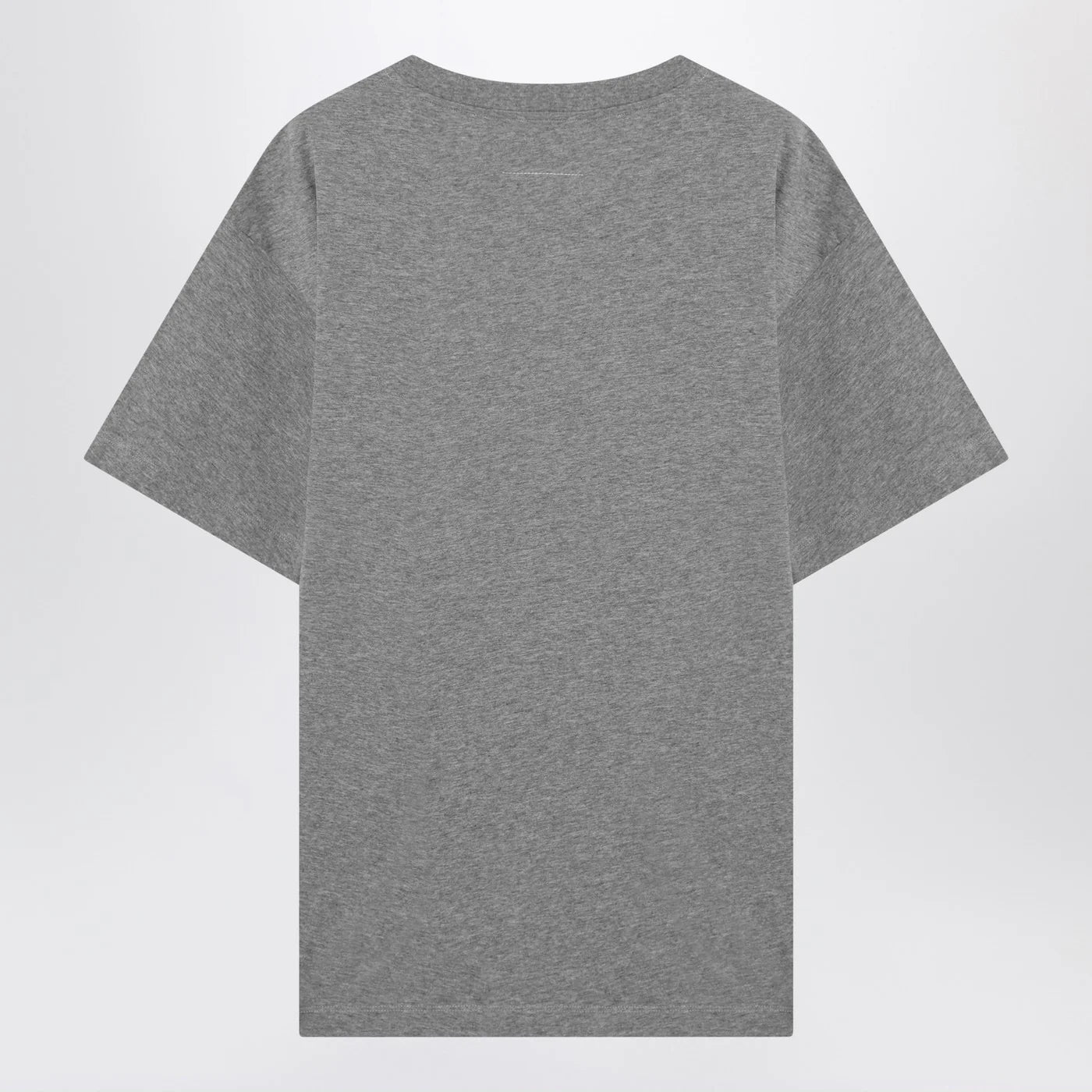 MM6 Maison Margiela Grey mélange cotton T-shirt with gloves