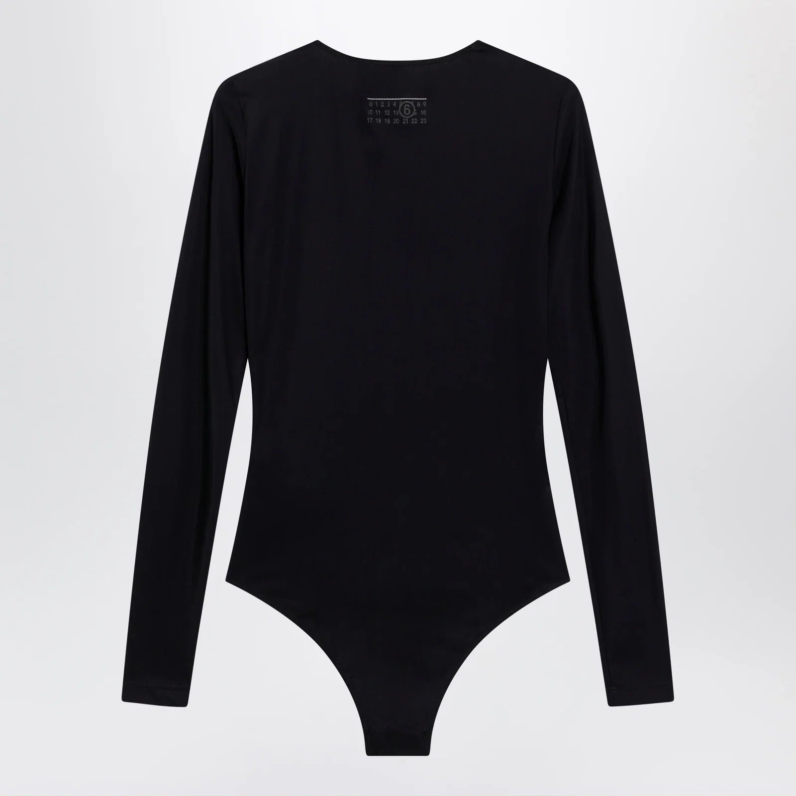 MM6 Maison Margiela Black lycra jersey bodysuit
