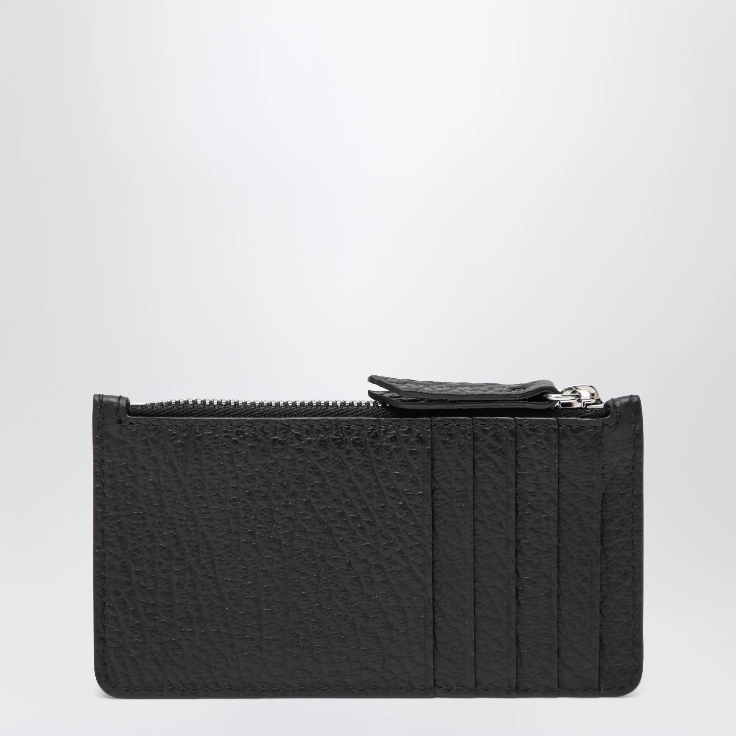 Maison Margiela Black Four Stitches Zip Cardholder