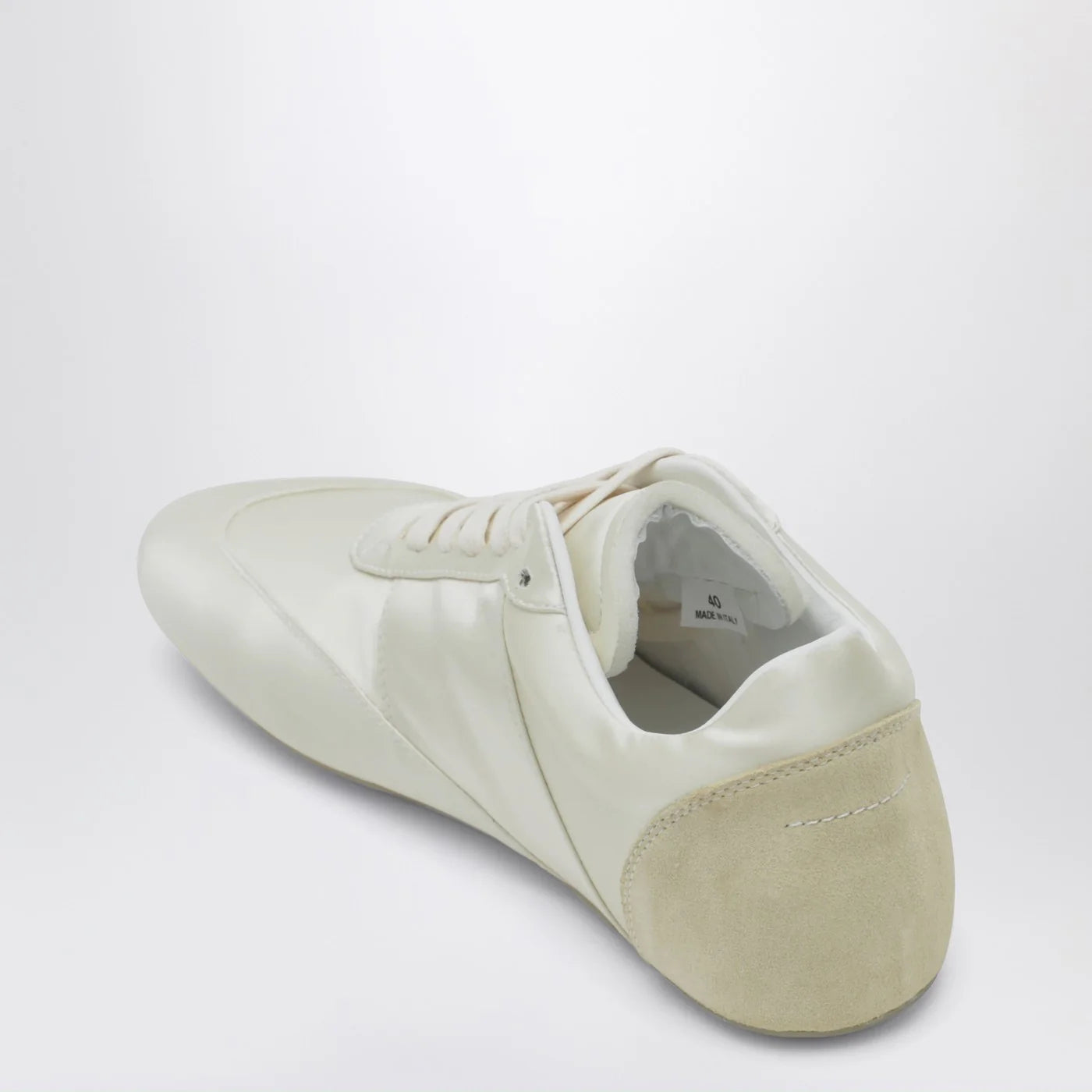 MM6 Maison Margiela Factory Sneakers in white satin