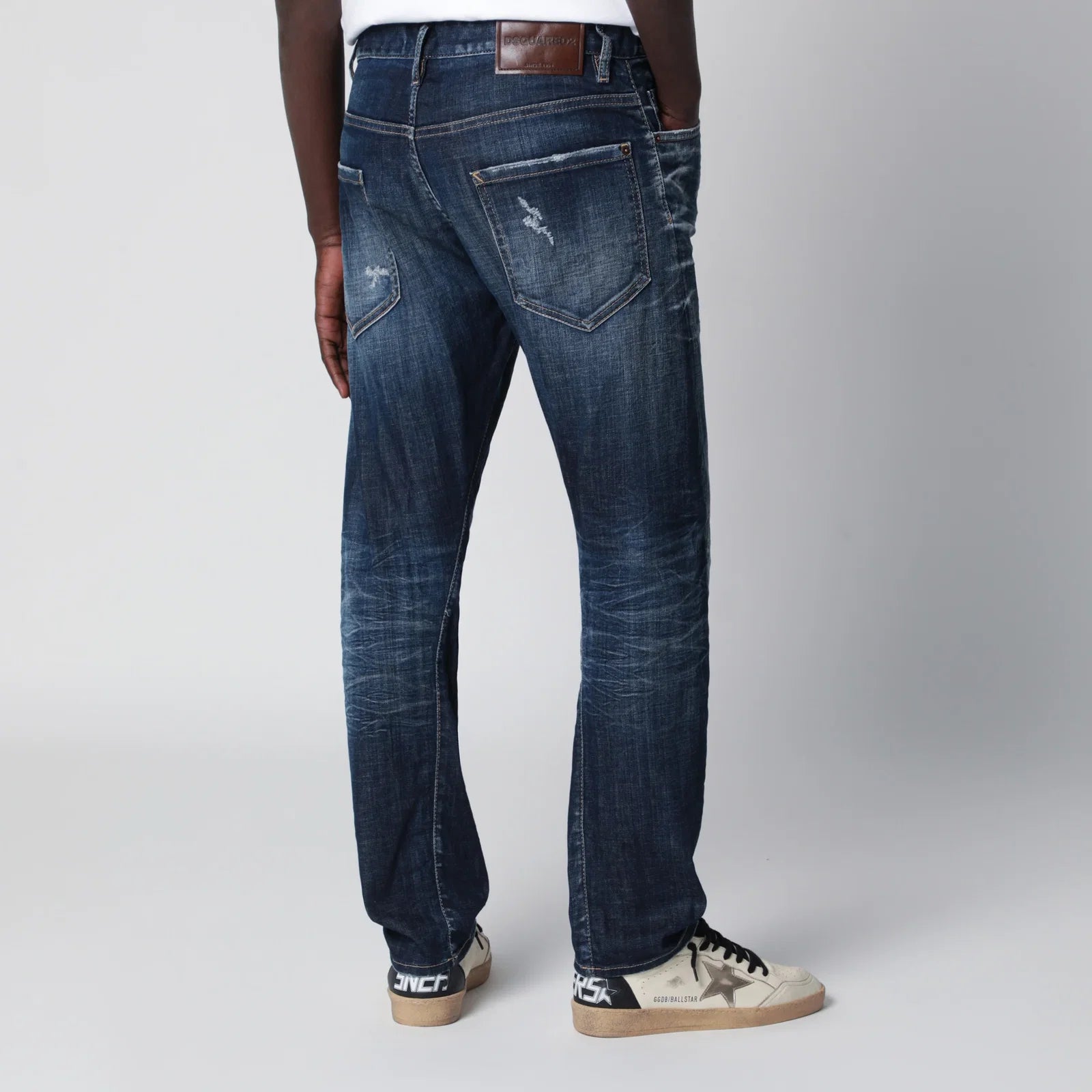 Dsquared2 Blue washed-effect jeans