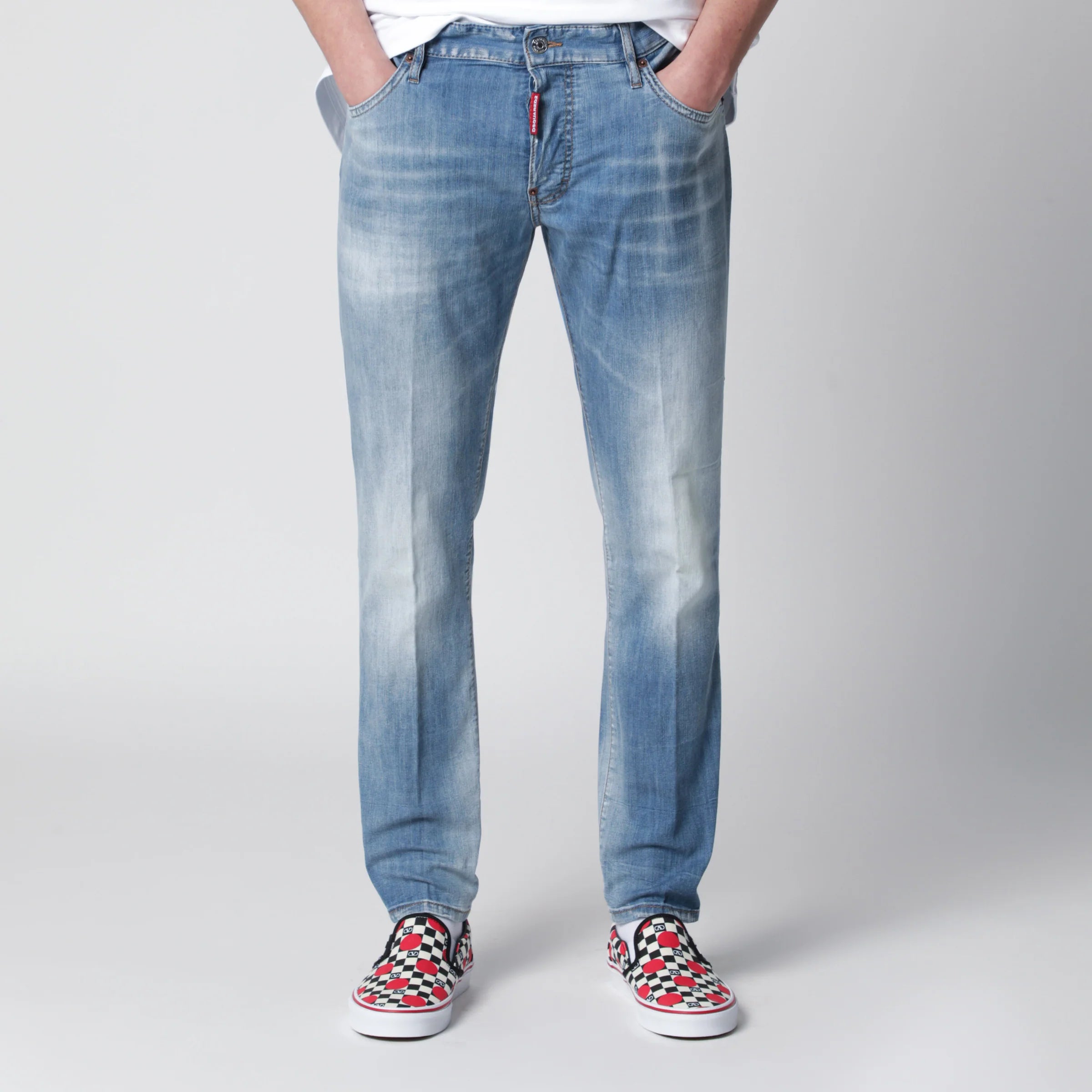 Dsquared2 Skater light-wash stretch denim jeans in blue