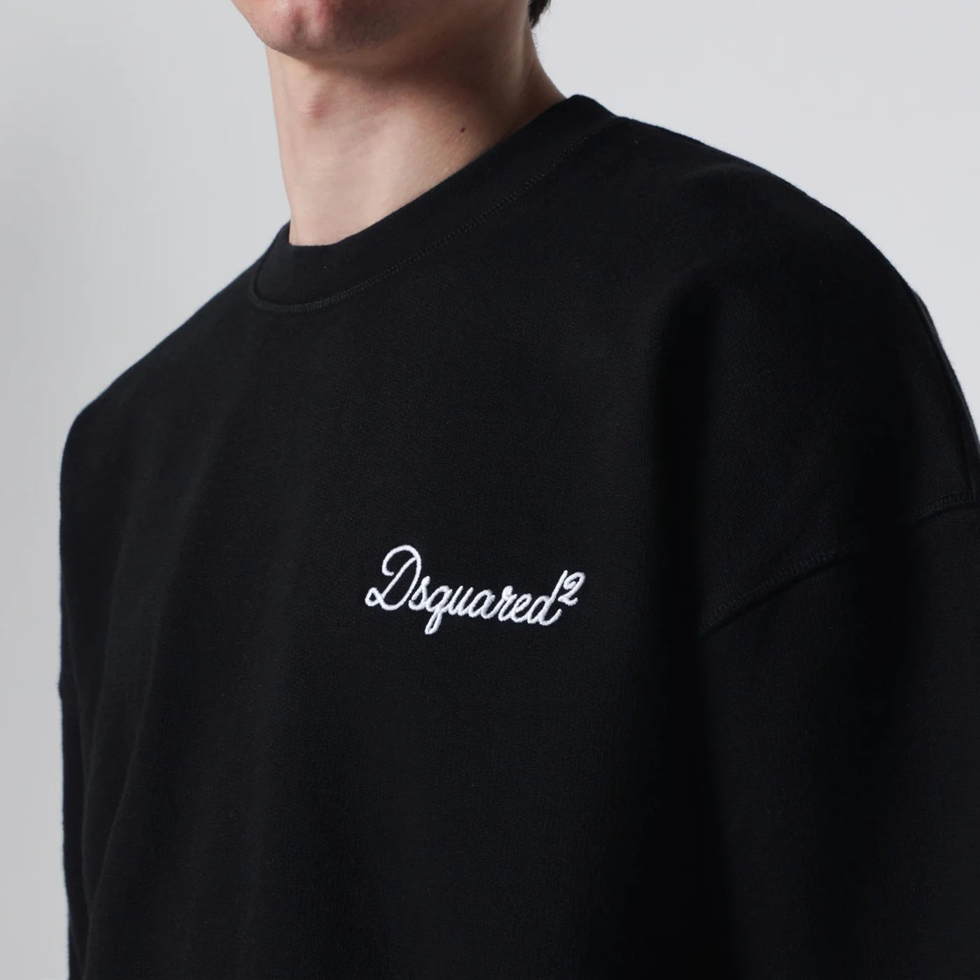Dsquared2 Black relaxed-fit sweatshirt with logo