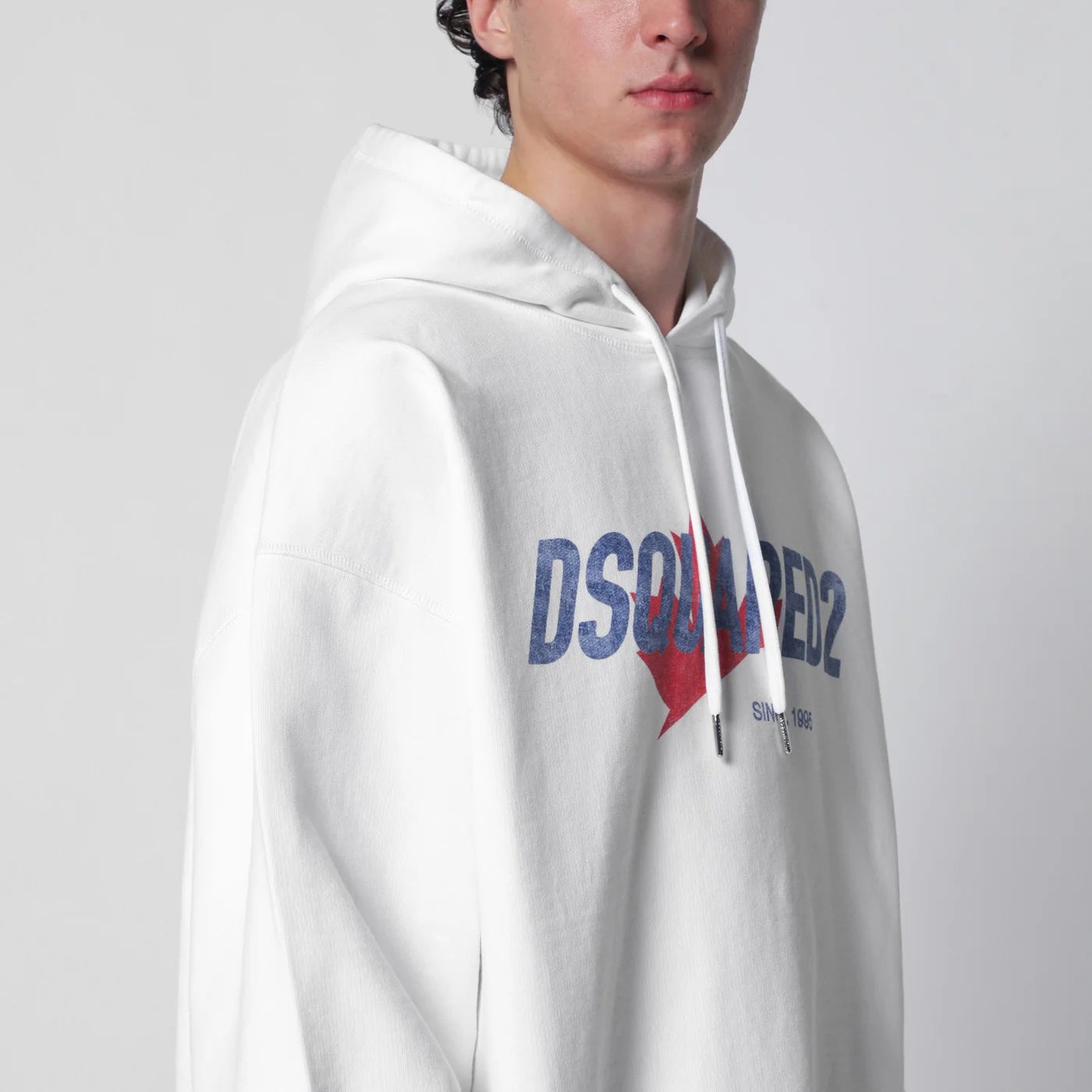 Dsquared2 White relaxed-fit sweatshirt with logo print