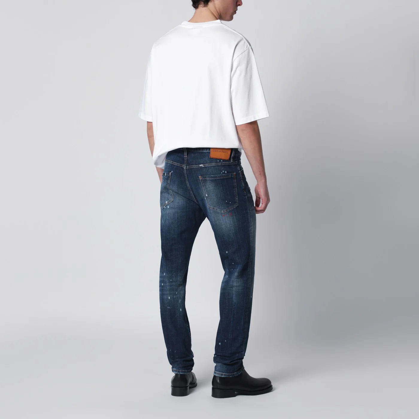Dsquared2 Washed blue Teddy jeans with paint splatters