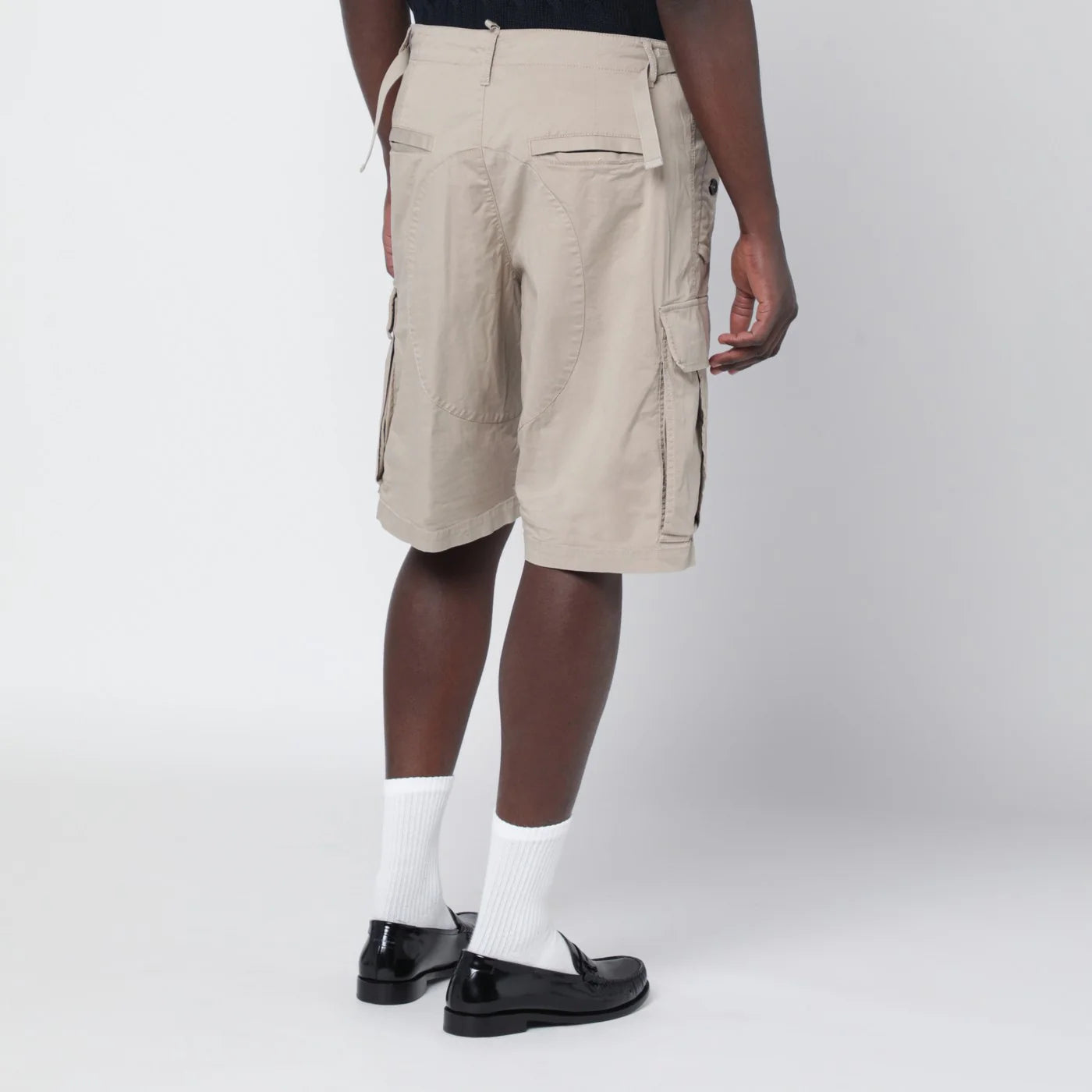 Dsquared2 Beige cotton-blend cargo bermuda shorts