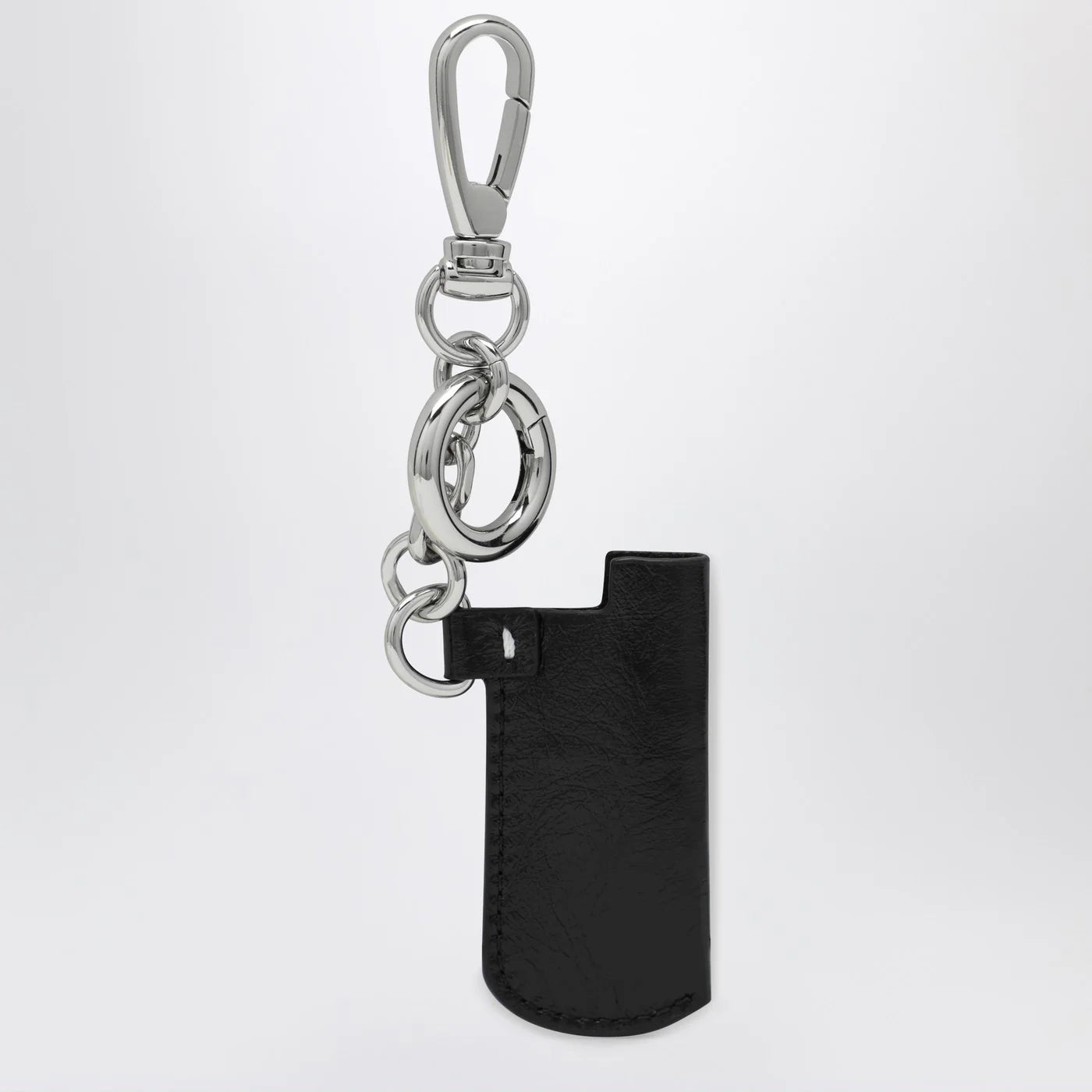 Maison Margiela Black leather key holder with logo