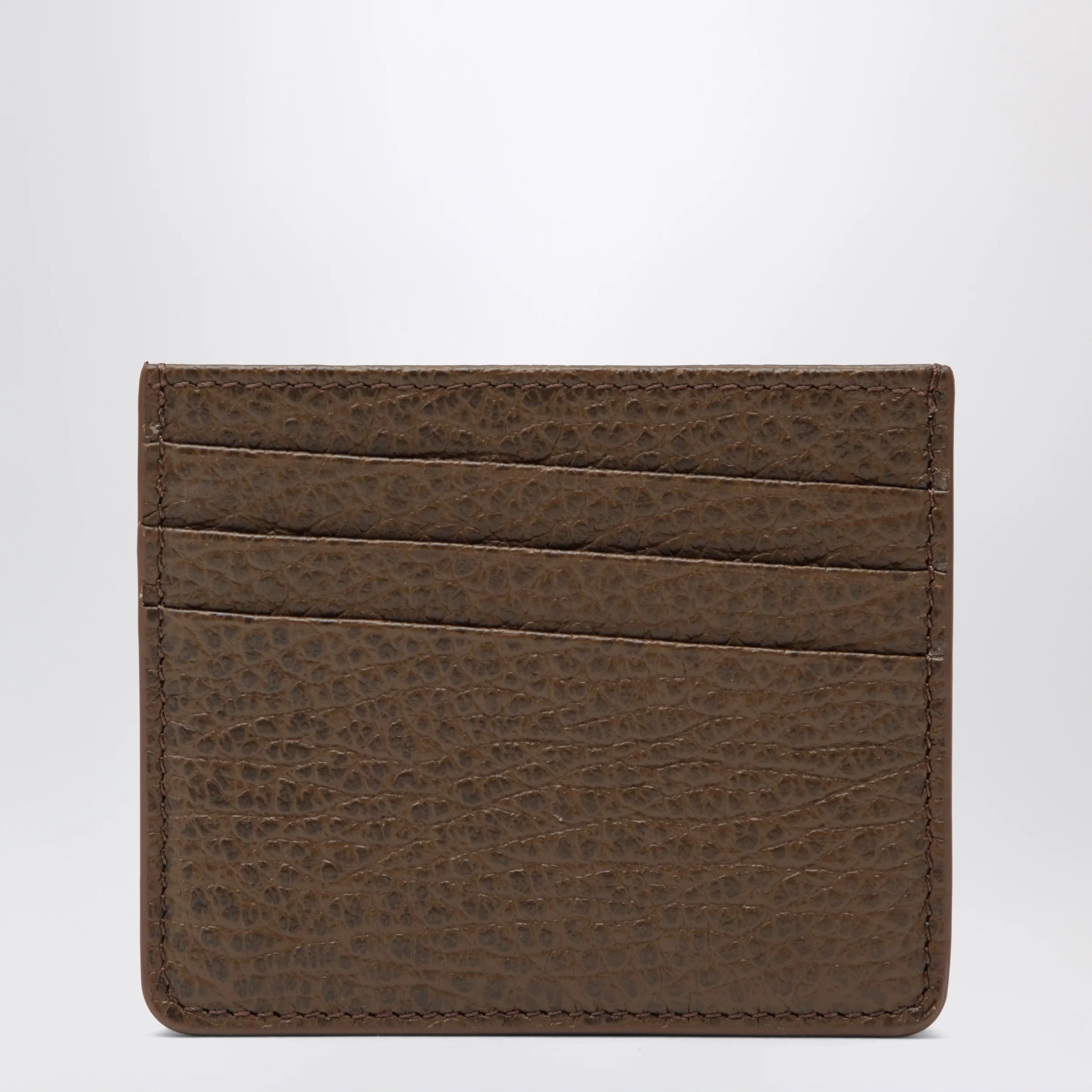 Maison Margiela Brown Four Stitches calfskin card holder