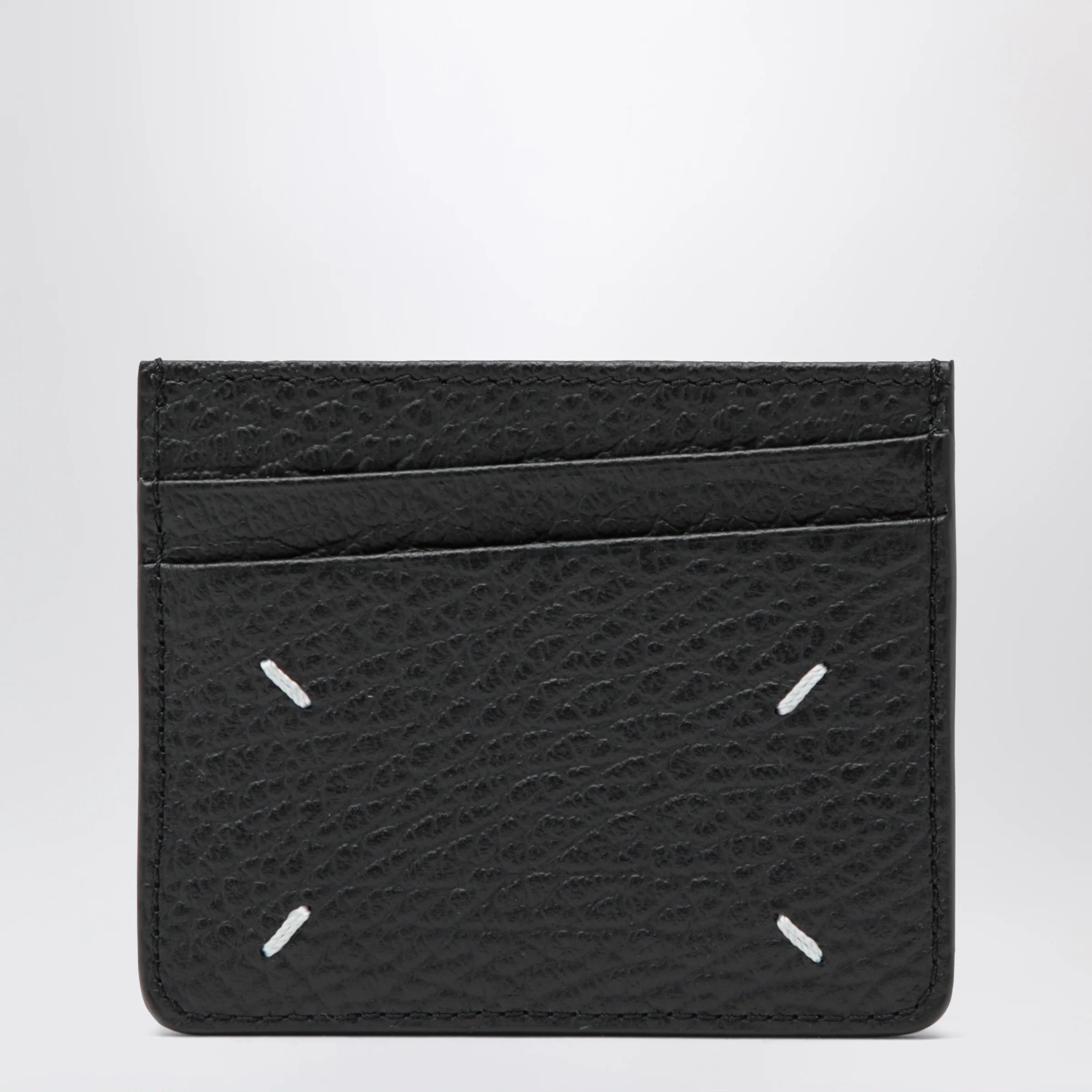 Maison Margiela Black Four Stitches calfskin card holder