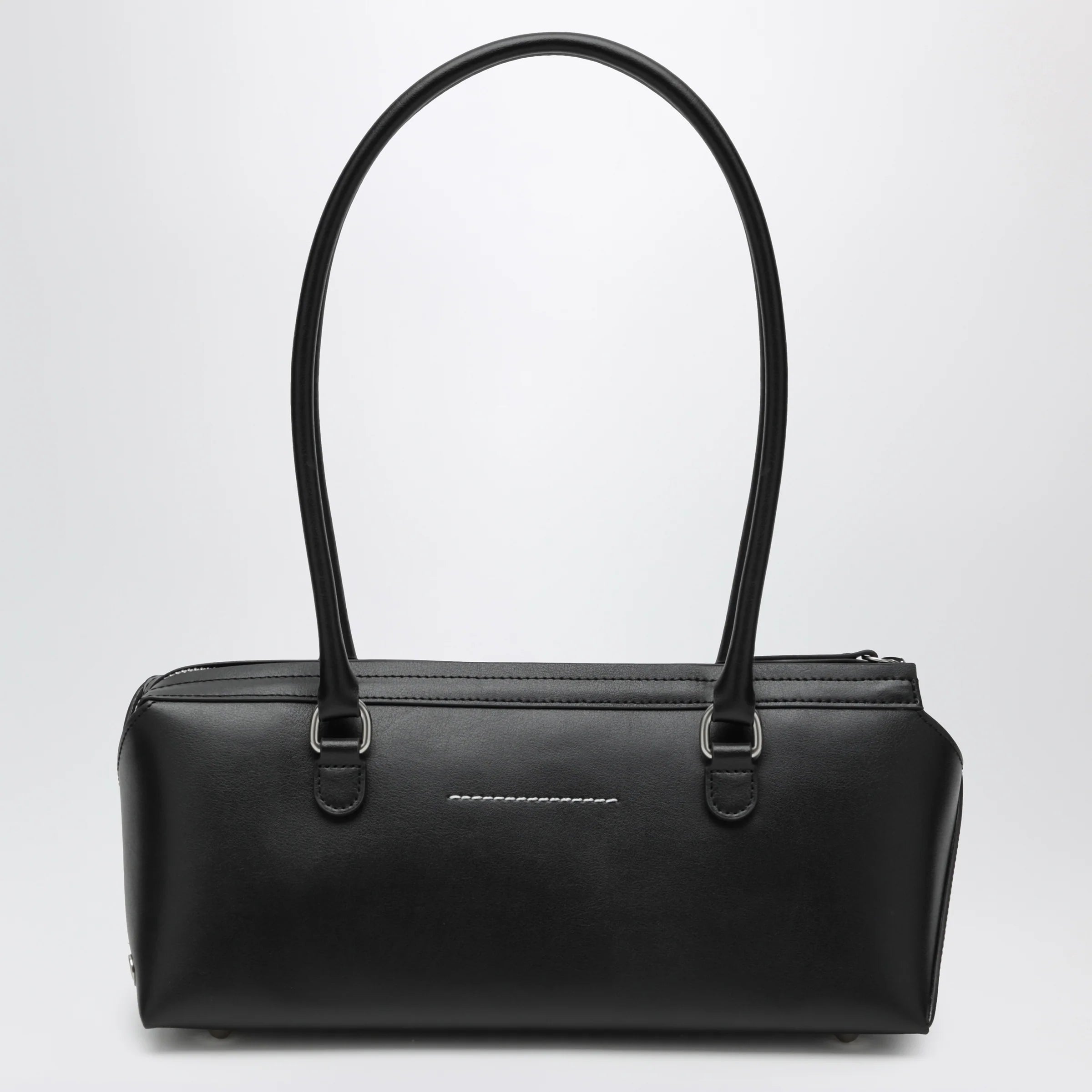 MM6 Maison Margiela Small black leather Bowling bag