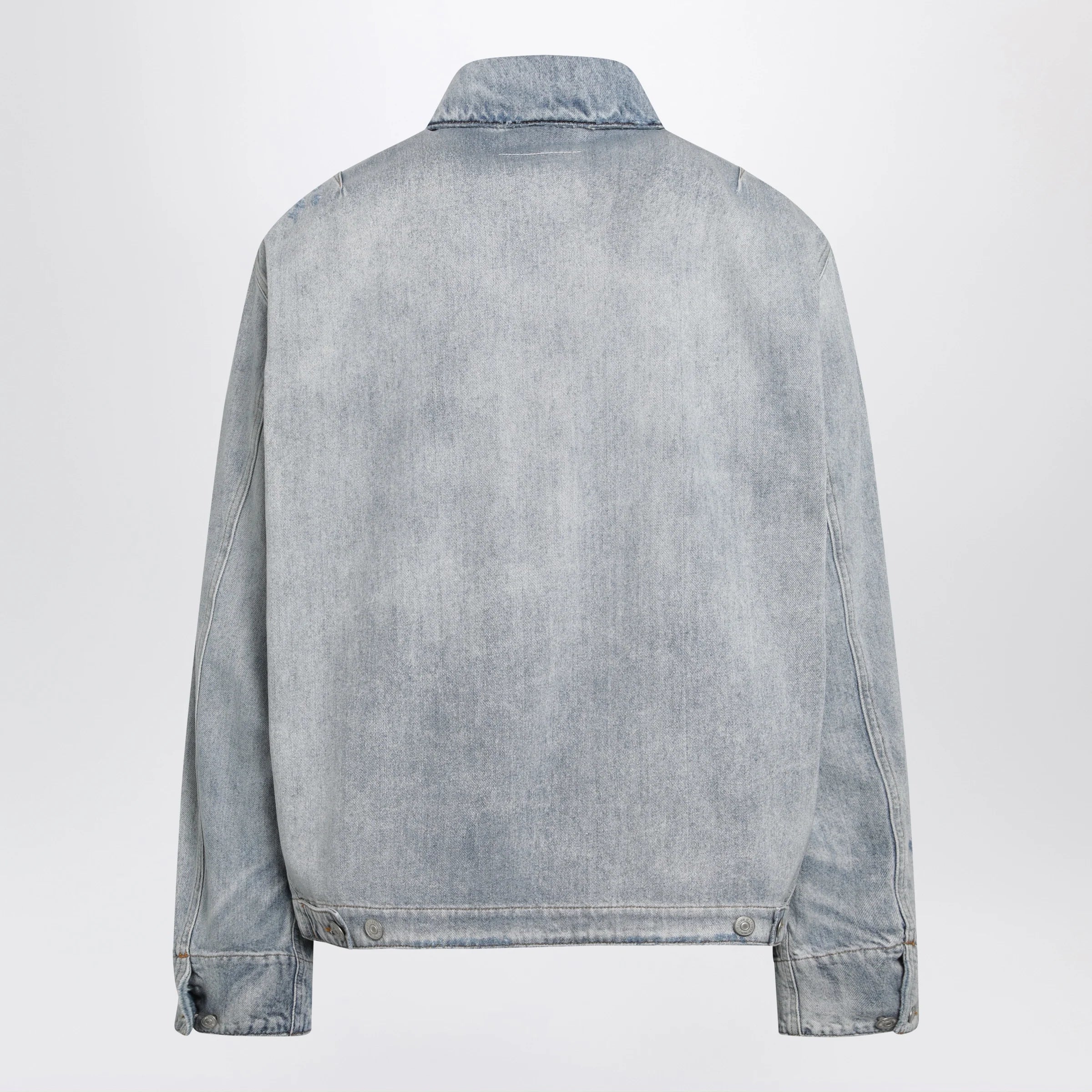 MM6 Maison Margiela Washed Blue Zip-Up Denim Jacket