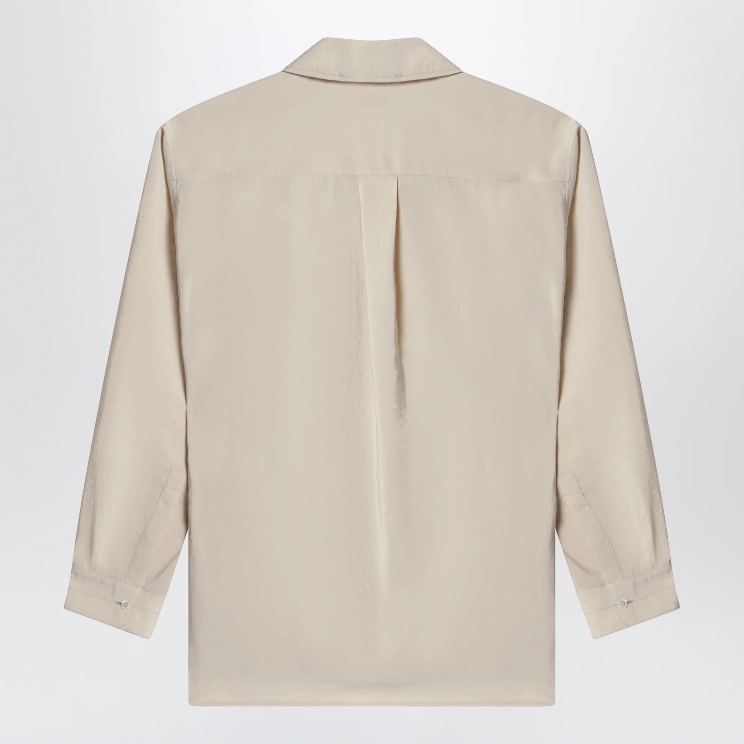 LEMAIRE Light beige smooth silk-blend shirt