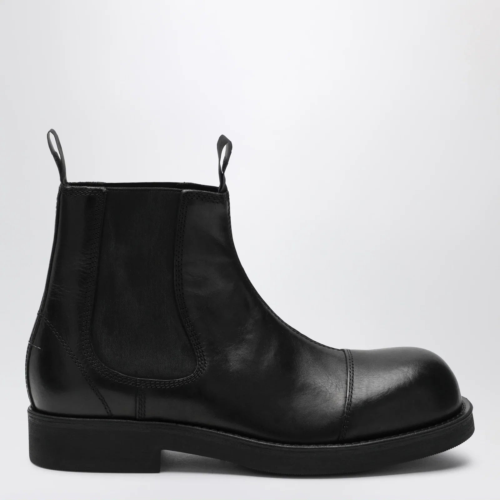 MM6 Maison Margiela Black leather Chelsea Biker boots