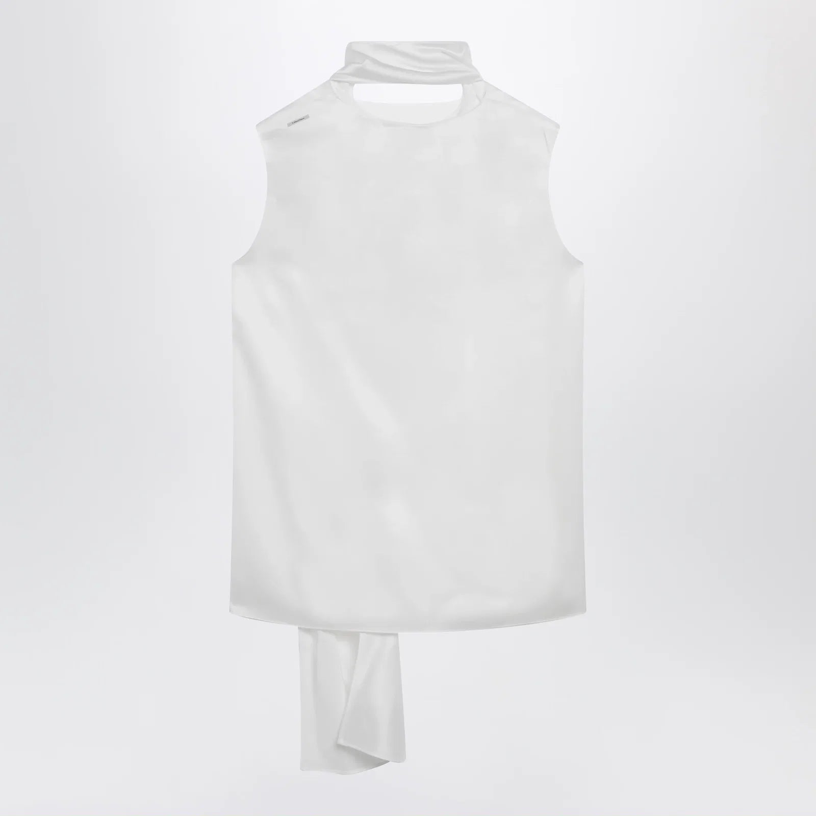 S Max Mara White silk satin top