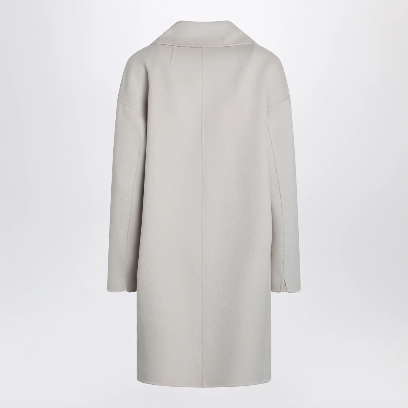 S Max Mara Sand-coloured midi coat in wool drap