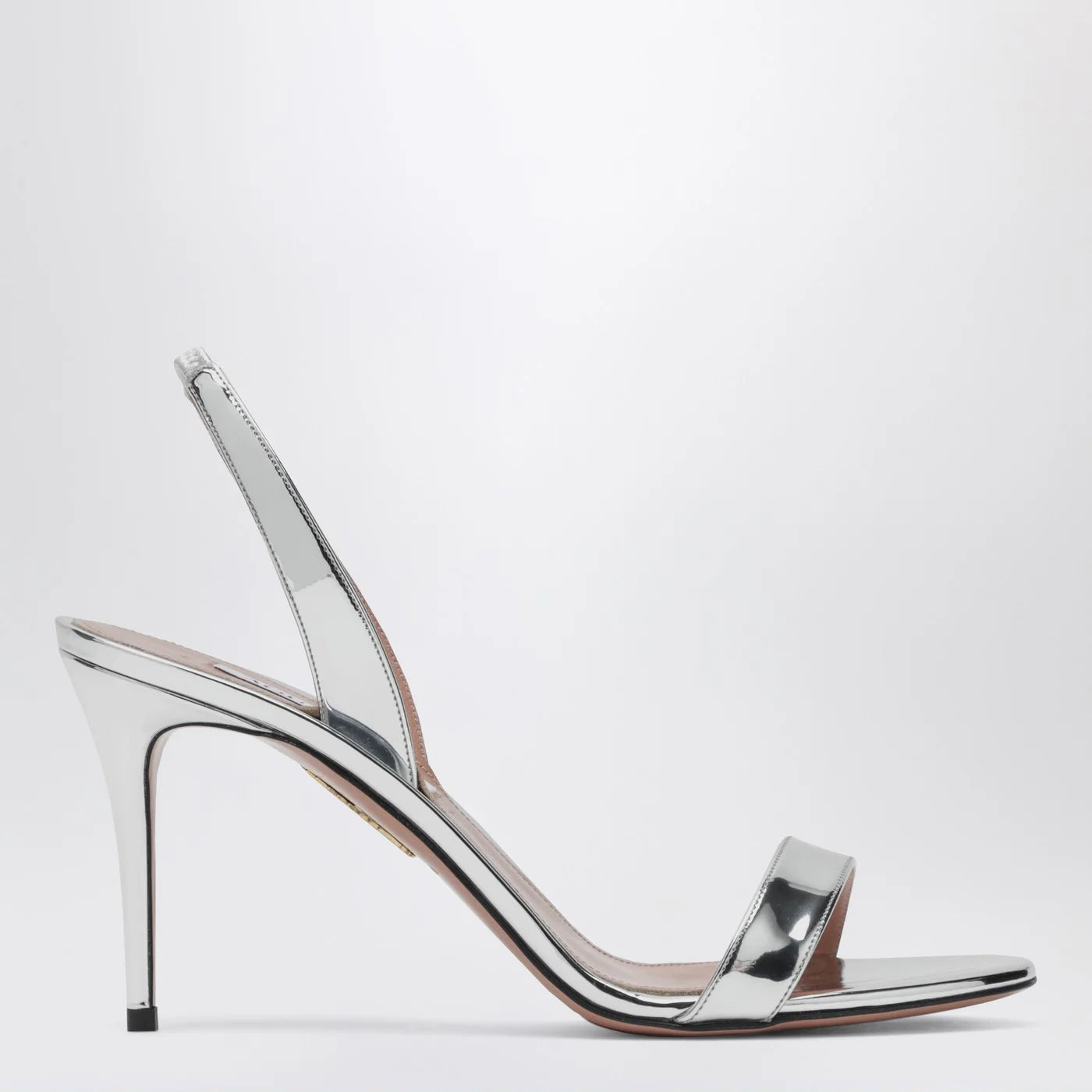 Aquazzura So Nude 85 Silver Sandals